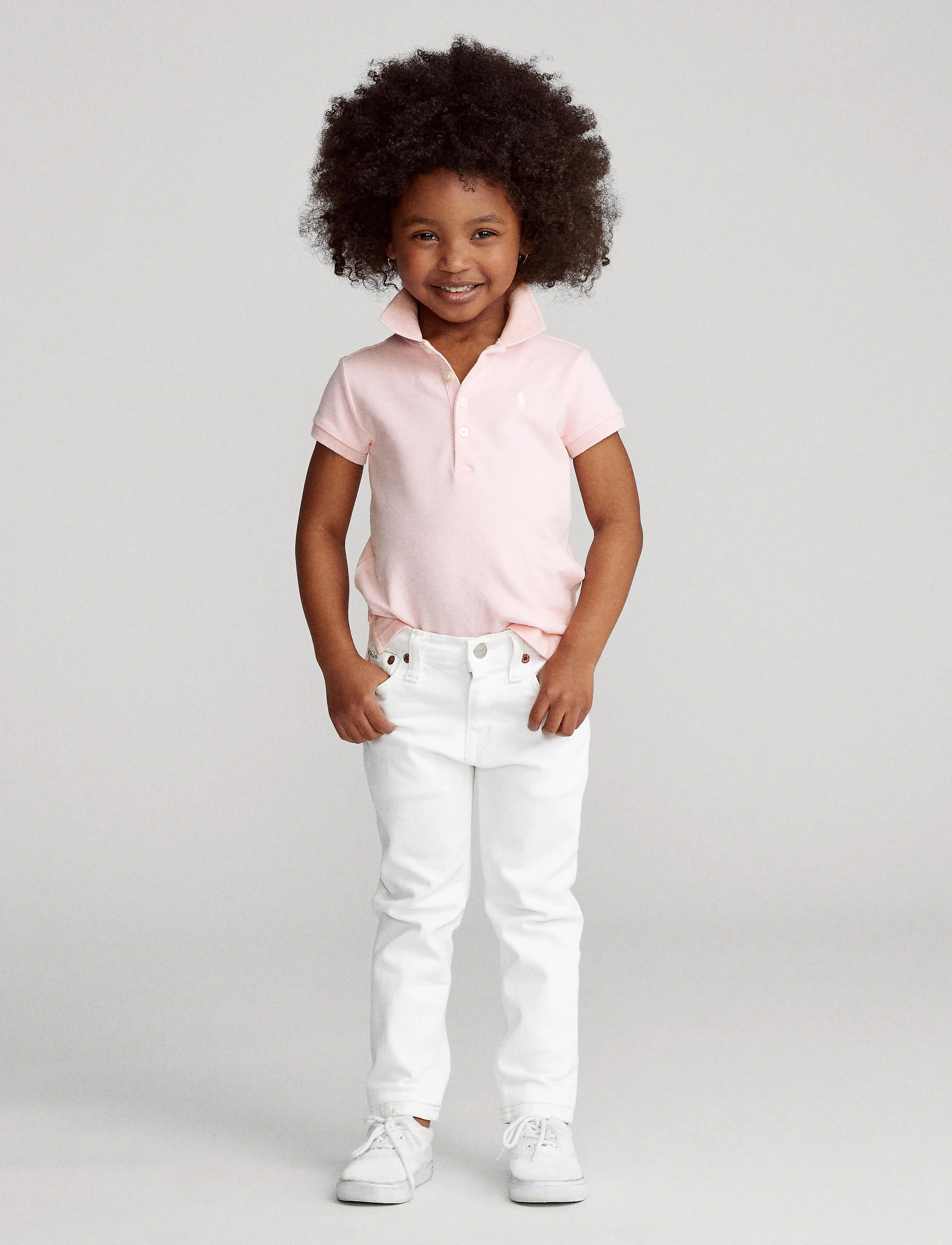 Ralph Lauren Kids Stretch Mesh Polo Shirt - Lyhythihaiset - HINT OF PINK / pink/rose
