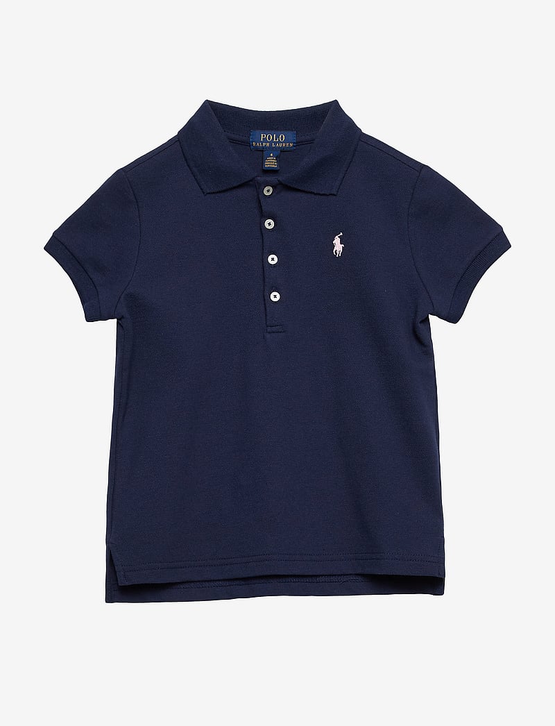 Ralph Lauren Kids - Stretch Mesh Polo Shirt - kortärmade pikéer - refined navy - 0