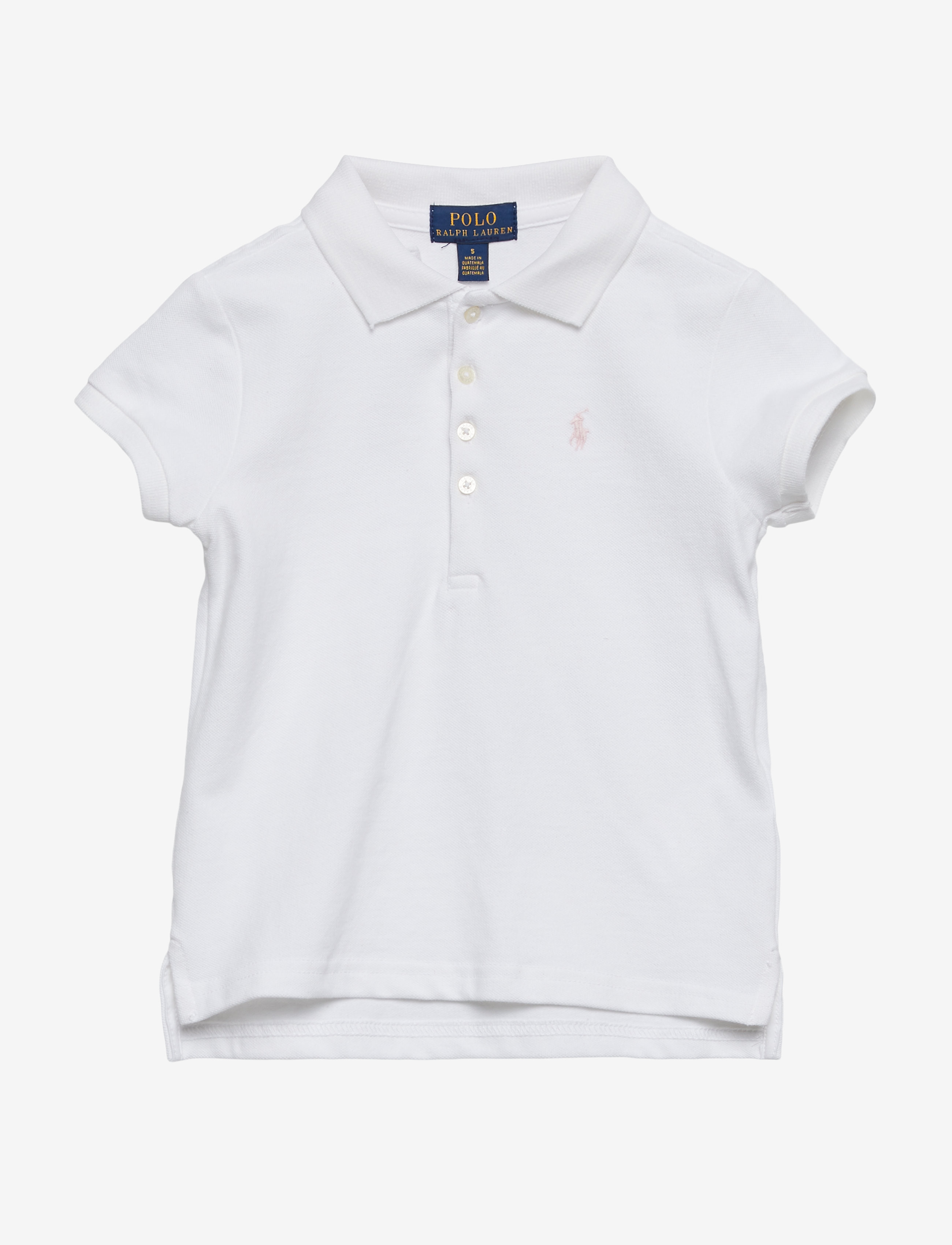 Ralph Lauren Kids Mesh-Ss Polo Shirt, 124-128, T-shirts, Weiß - Shirts, Kinder