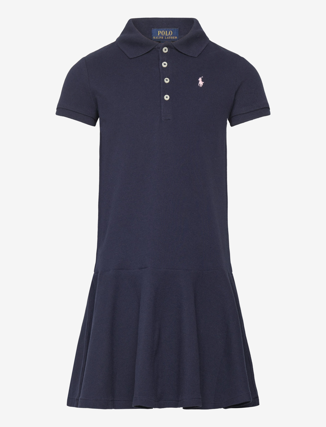 Ralph Lauren Kids - Stretch Mesh Polo Dress - kortärmade vardagsklänningar - refined navy - 1