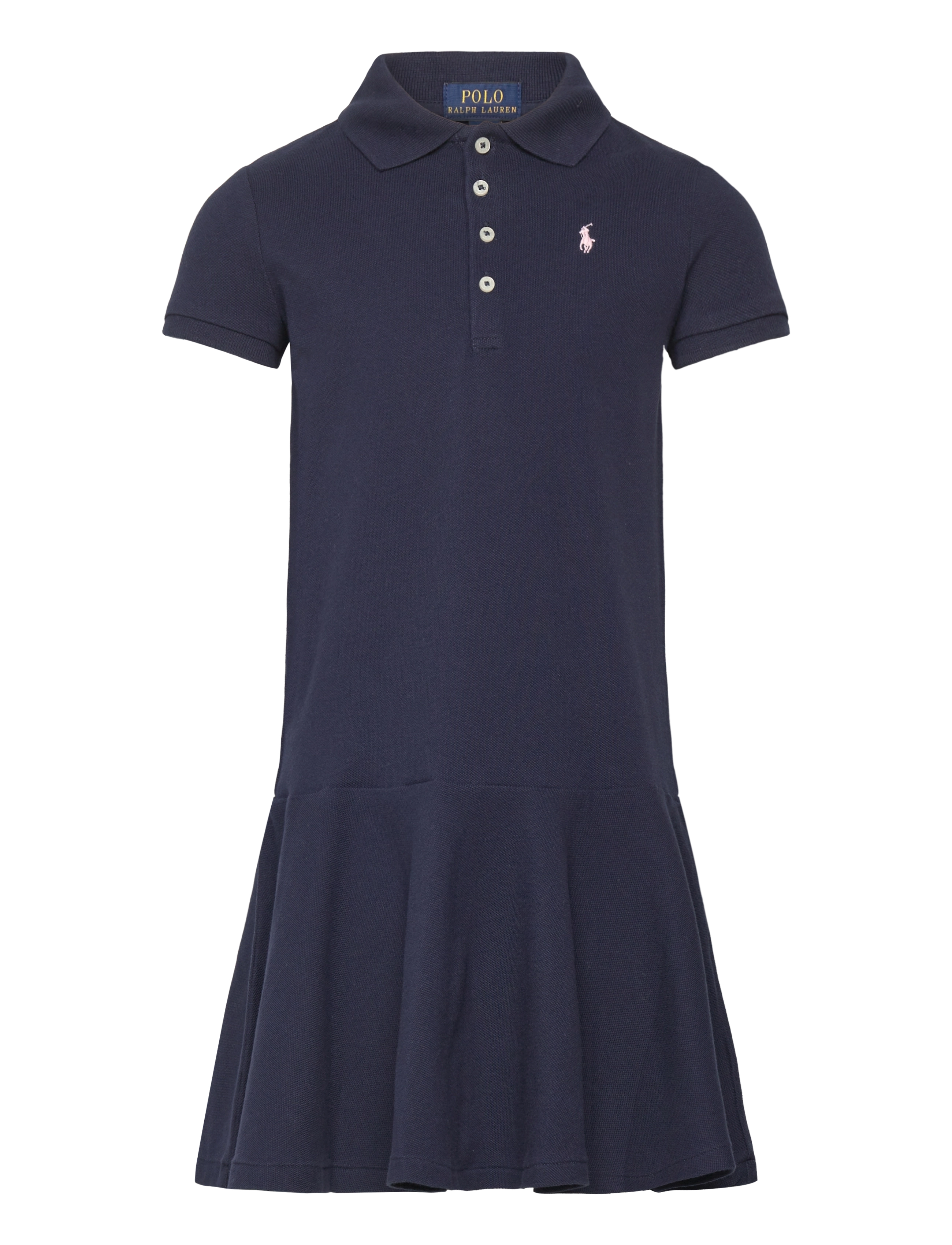 Ralph Lauren Kids - Stretch Mesh Polo Dress - kortærmede hverdagskjoler - refined navy - 1