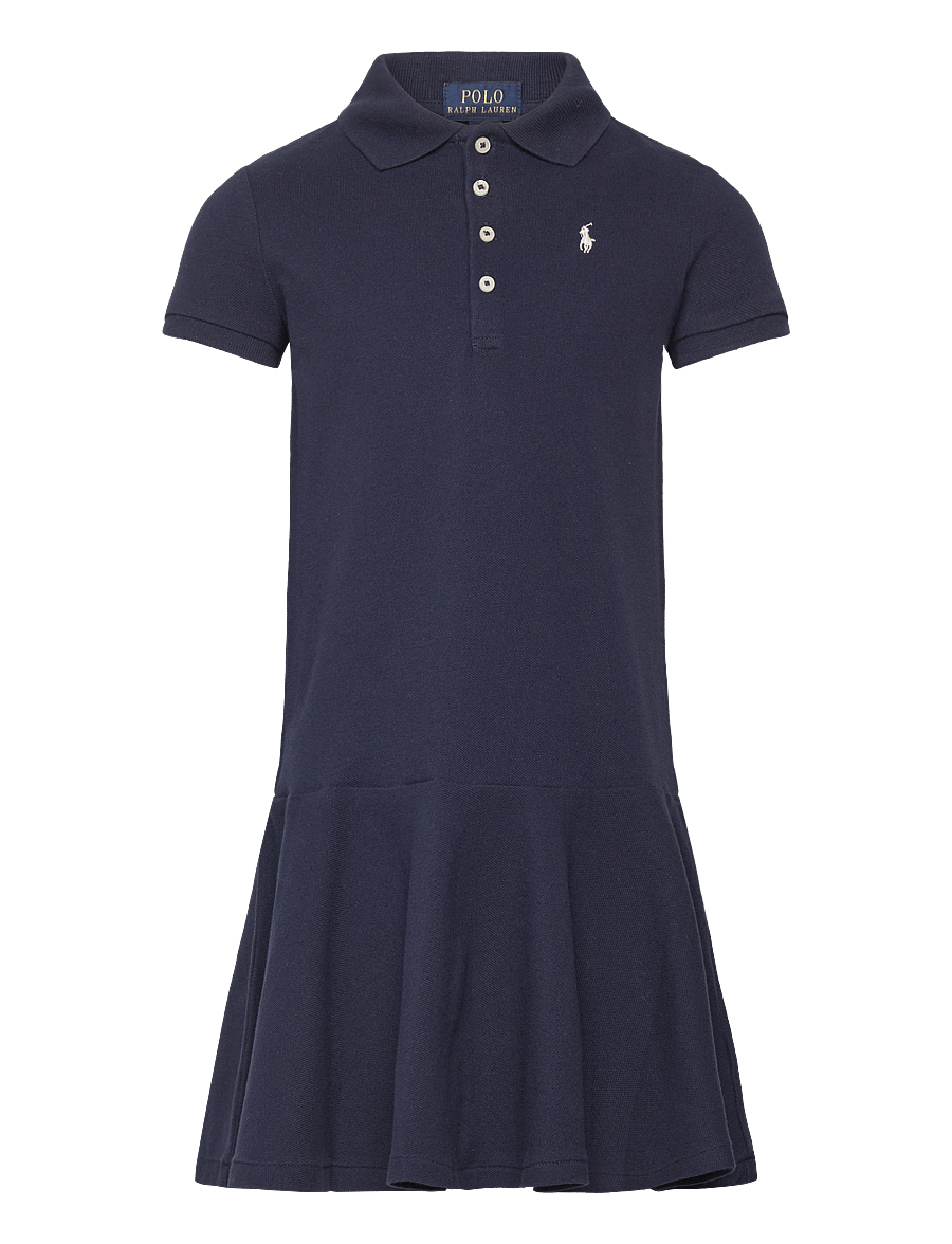 Ralph Lauren Kids - Stretch Mesh Polo Dress - kortærmede hverdagskjoler - refined navy - 1