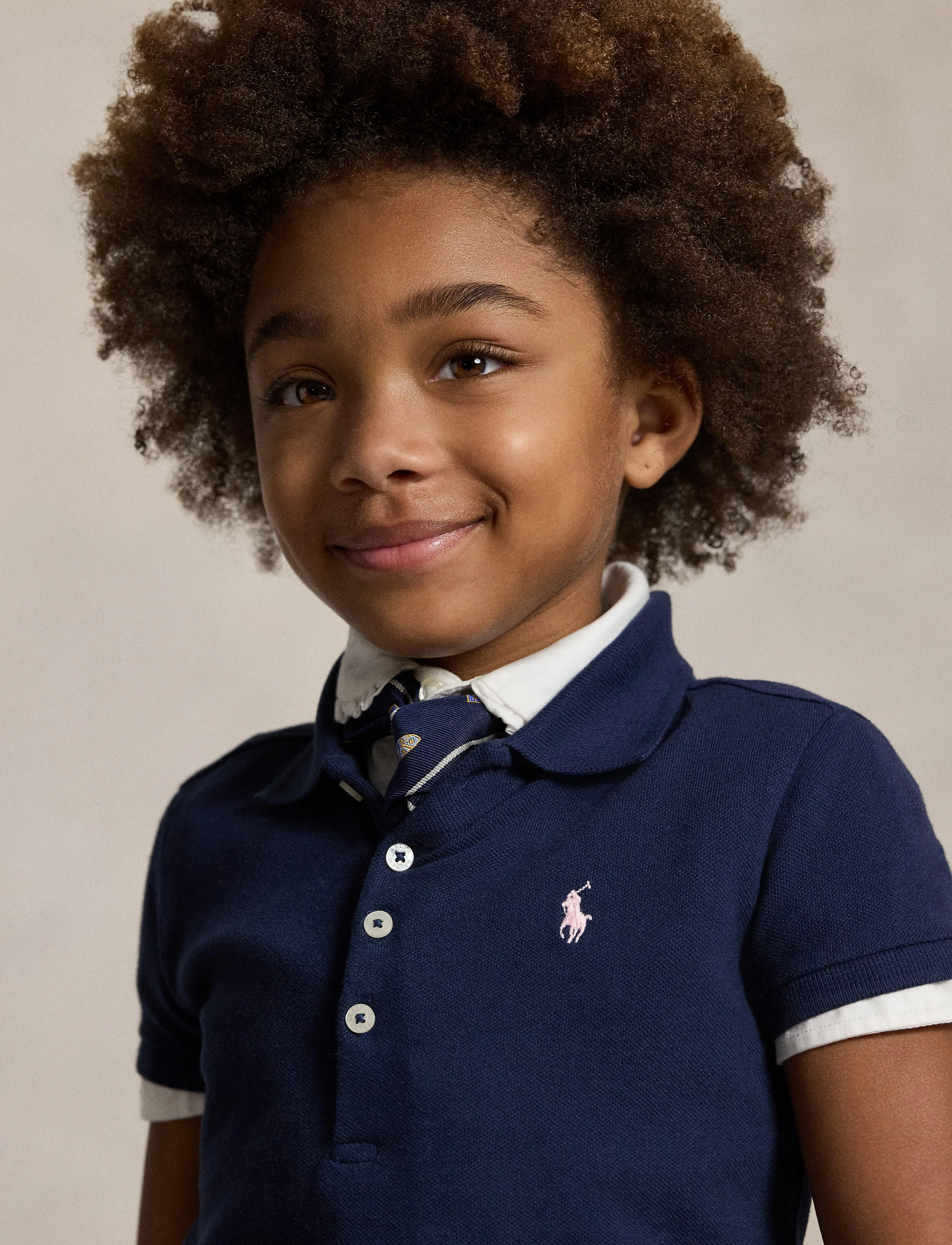 Ralph Lauren Kids - Stretch Mesh Polo Dress - kortærmede hverdagskjoler - refined navy - 3