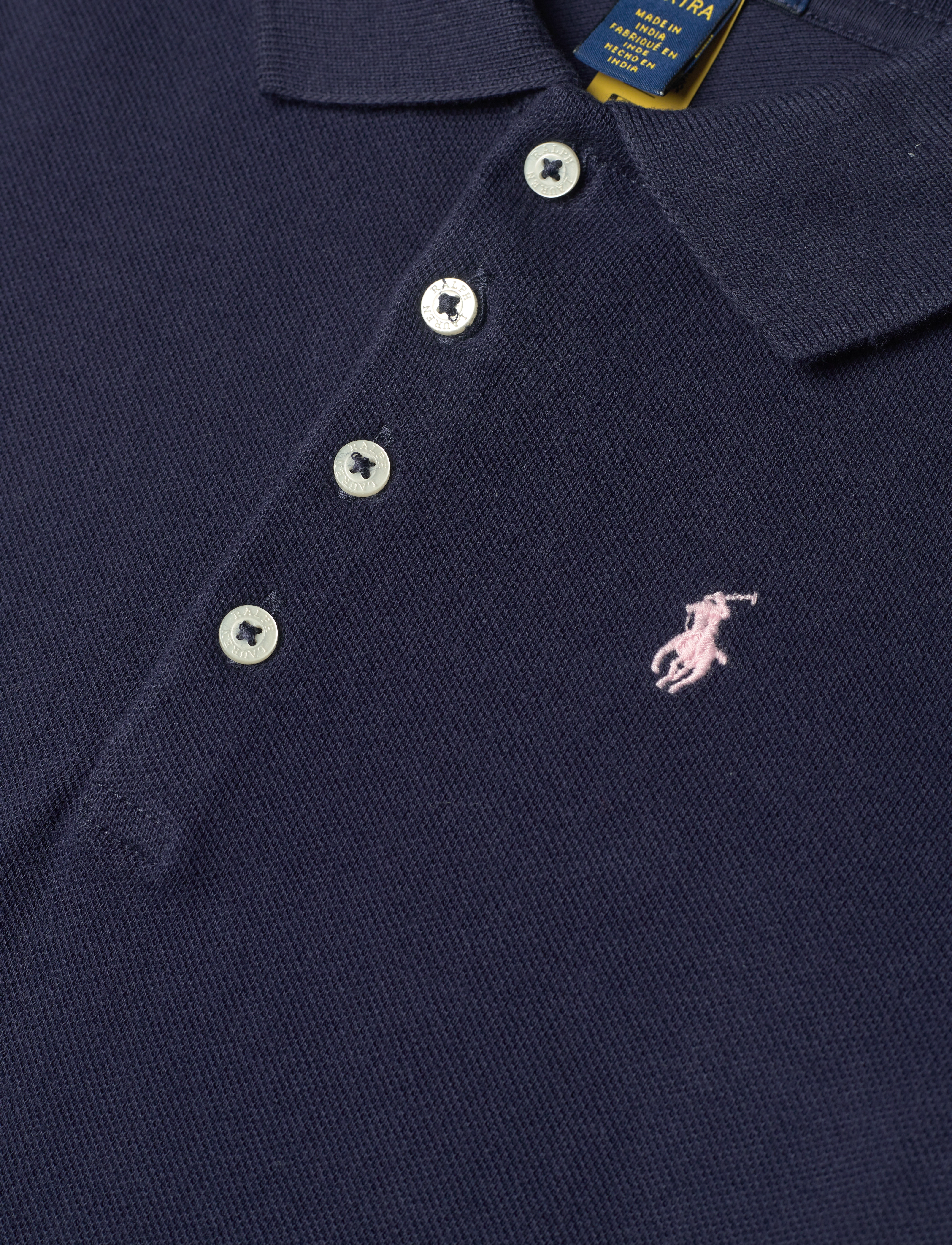 Ralph Lauren Kids - Stretch Mesh Polo Dress - kortærmede hverdagskjoler - refined navy - 5