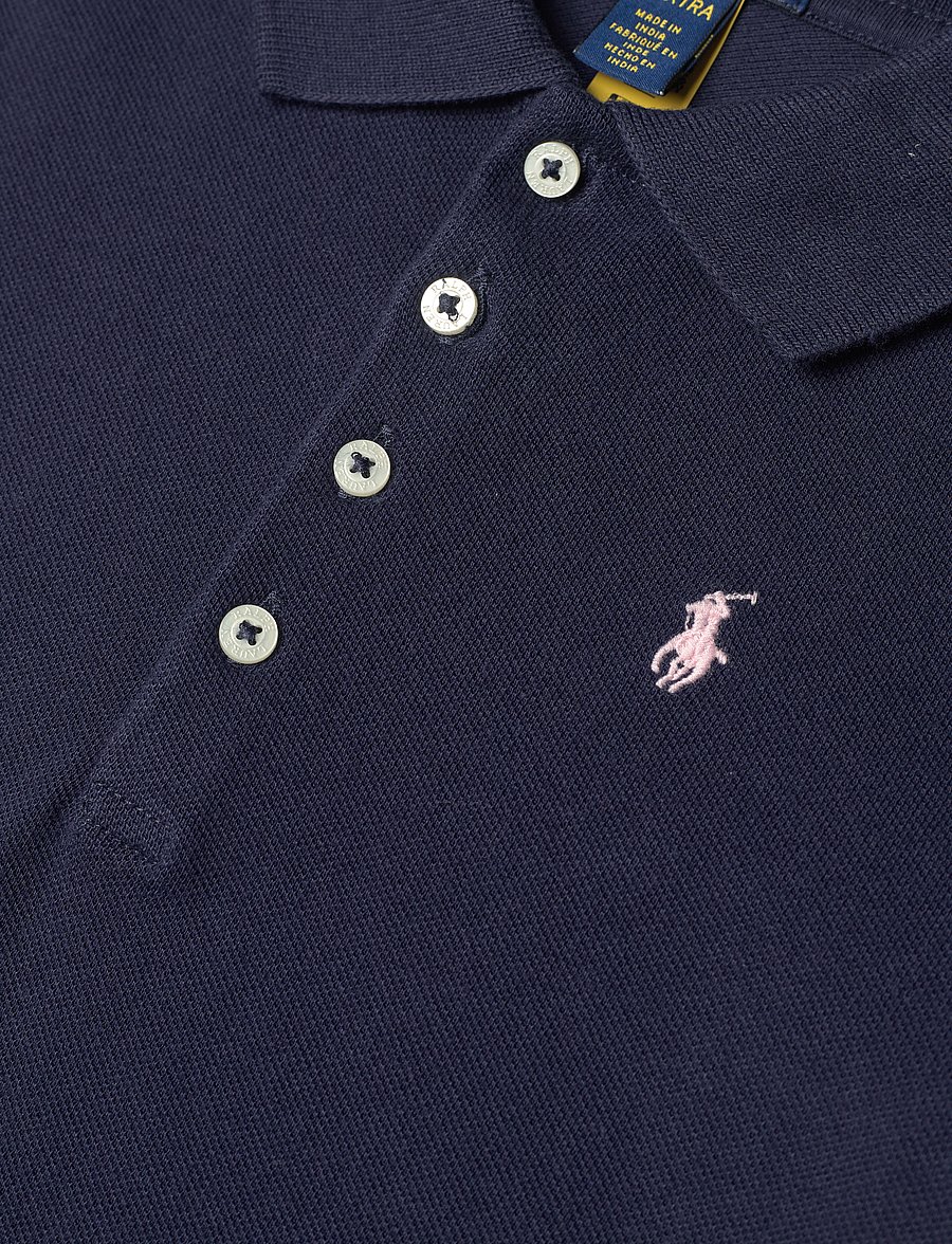 Ralph Lauren Kids - Stretch Mesh Polo Dress - kortærmede hverdagskjoler - refined navy - 5