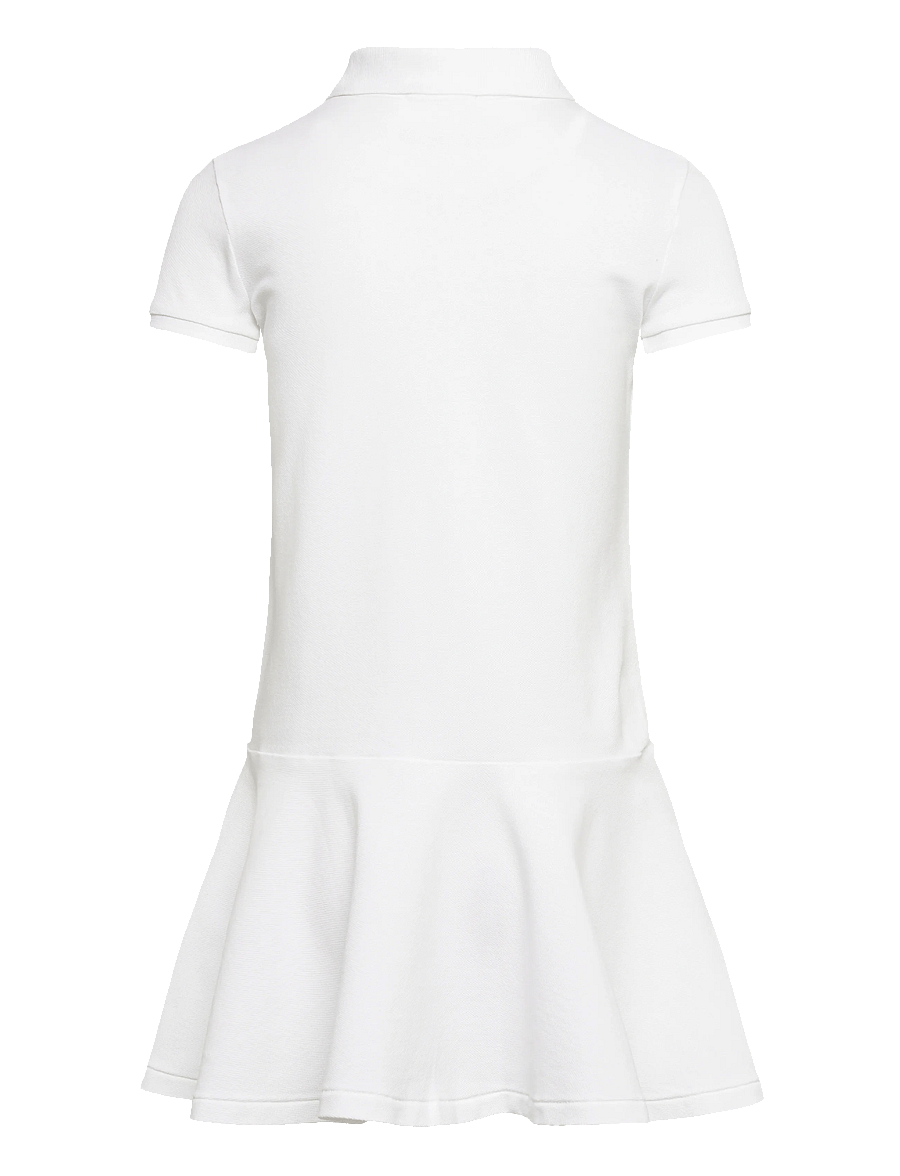 Ralph Lauren Kids - Stretch Mesh Polo Dress - kortärmade vardagsklänningar - white - 2