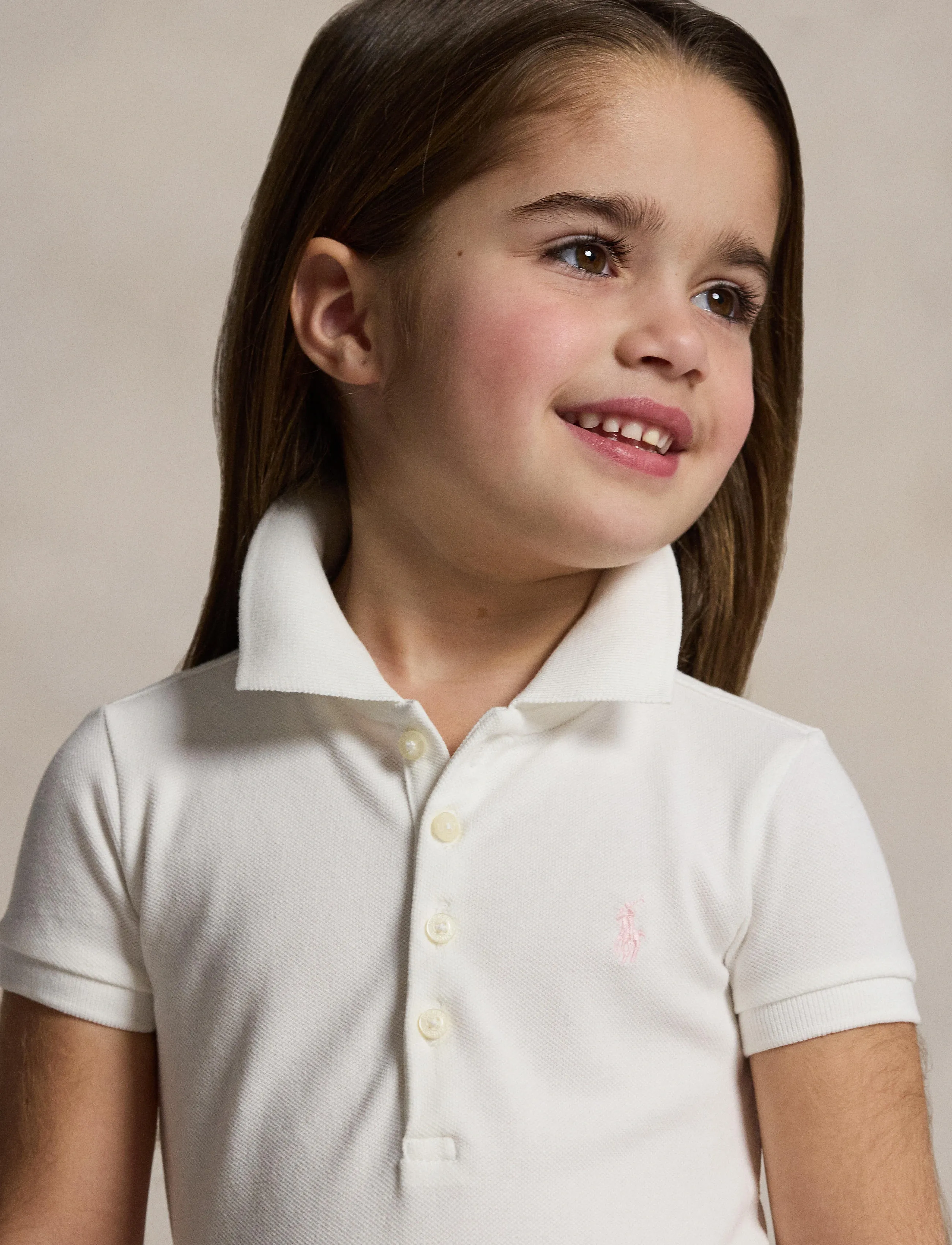 Ralph Lauren Kids - Stretch Mesh Polo Dress - kortärmade vardagsklänningar - white - 3