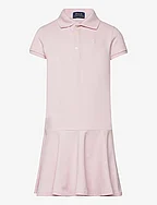 Stretch Mesh Polo Dress - HINT OF PINK W/ W