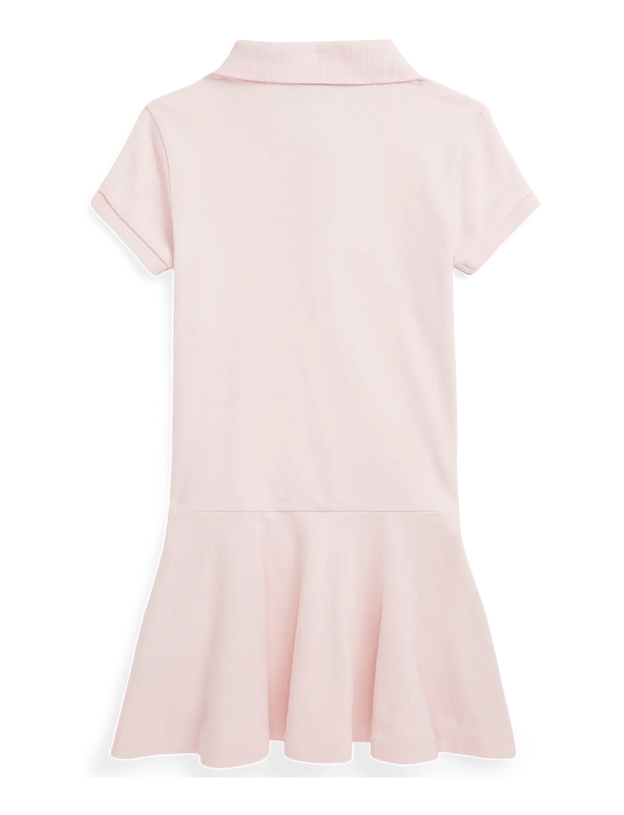 Ralph Lauren Kids - STRETCH MESH-SS POLO DRES-DR-KNT - kurzärmelige freizeitkleider - hint of pink w/ w - 2