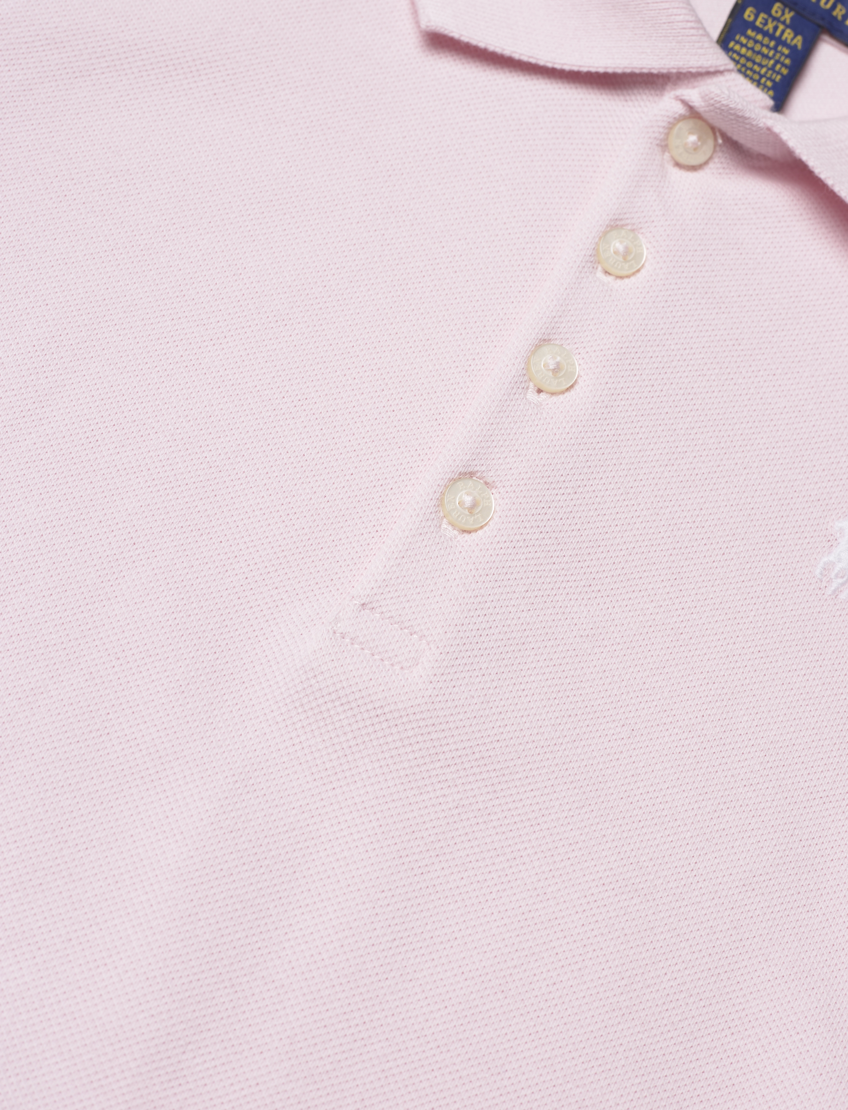 Ralph Lauren Kids - STRETCH MESH-SS POLO DRES-DR-KNT - kurzärmelige freizeitkleider - hint of pink w/ w - 4