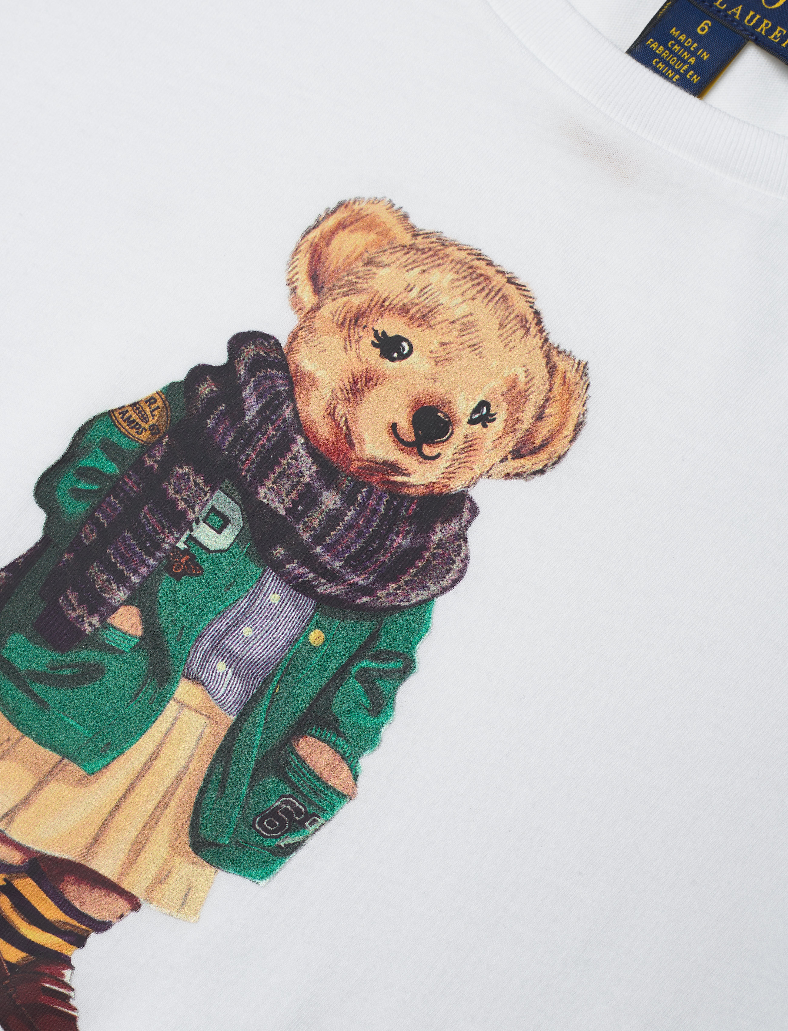 Ralph Lauren Kids - Cardigan Bear Jersey Tee - white - 4