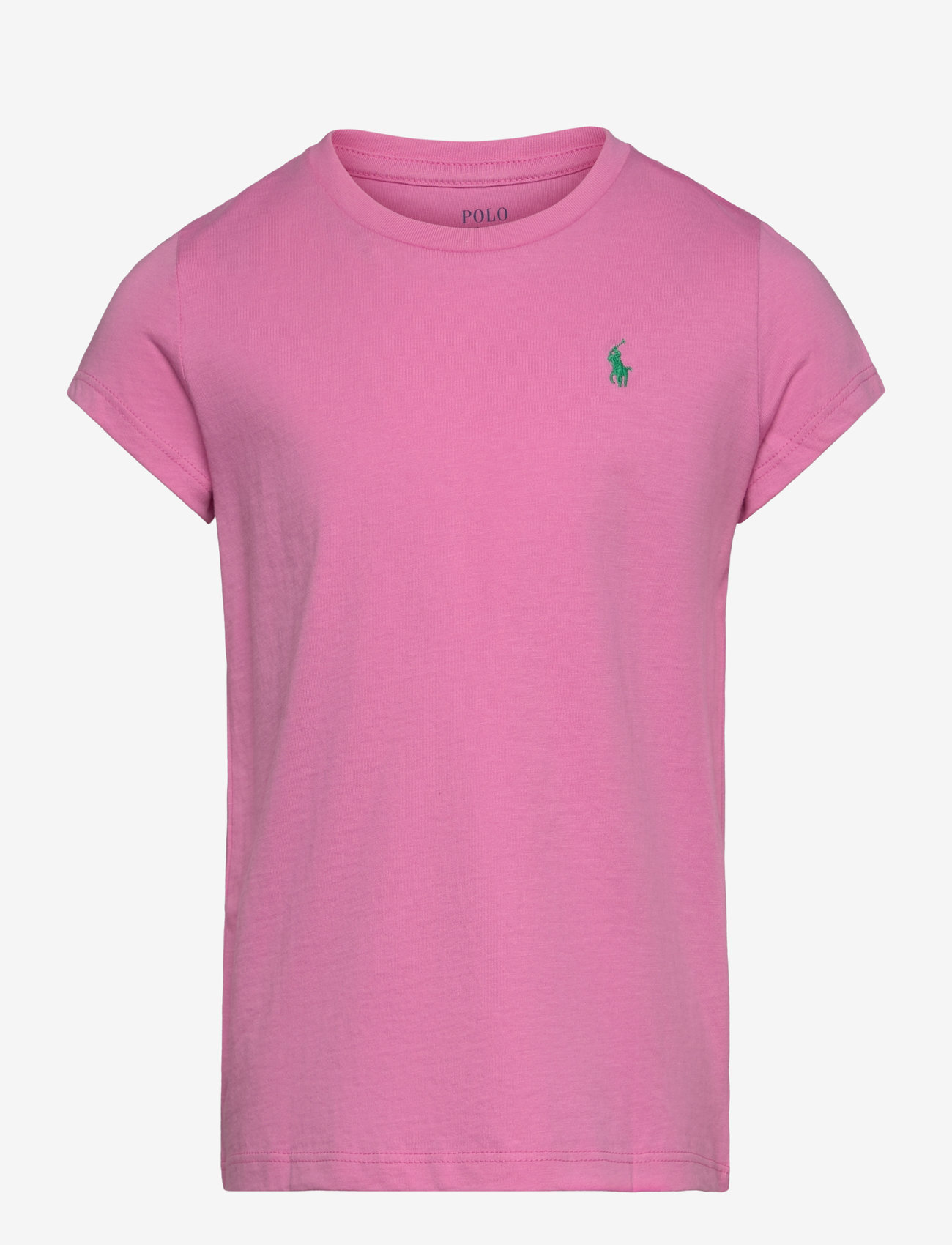 Ralph Lauren Kids - 30/1 JERSEY-SS CN TEE-TP-KNT - kurzärmelige - laguna pink w/ pl - 0