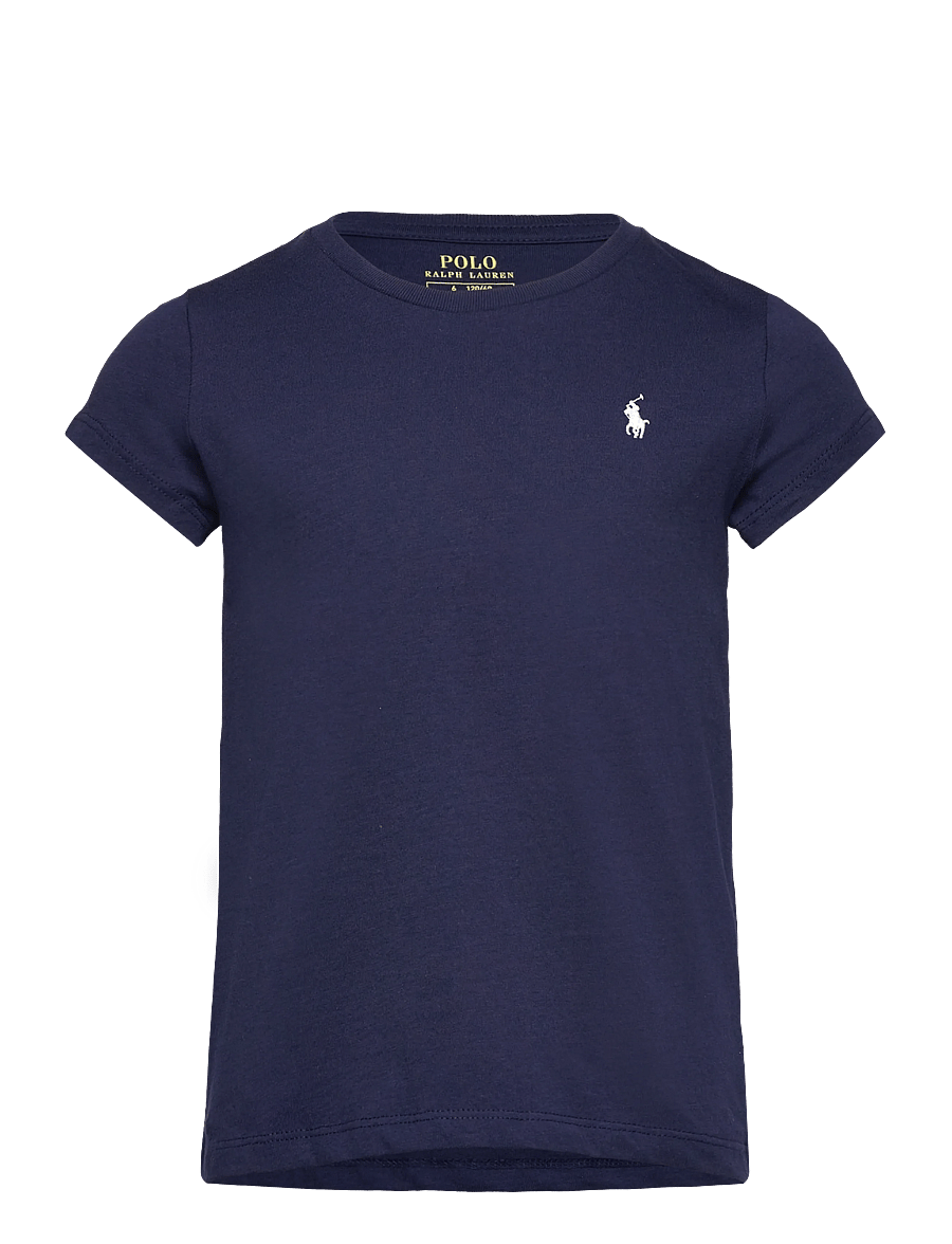 Ralph Lauren Kids - Cotton Jersey Tee - marškinėliai trumpomis rankovėmis - newport navy w/wh - 0