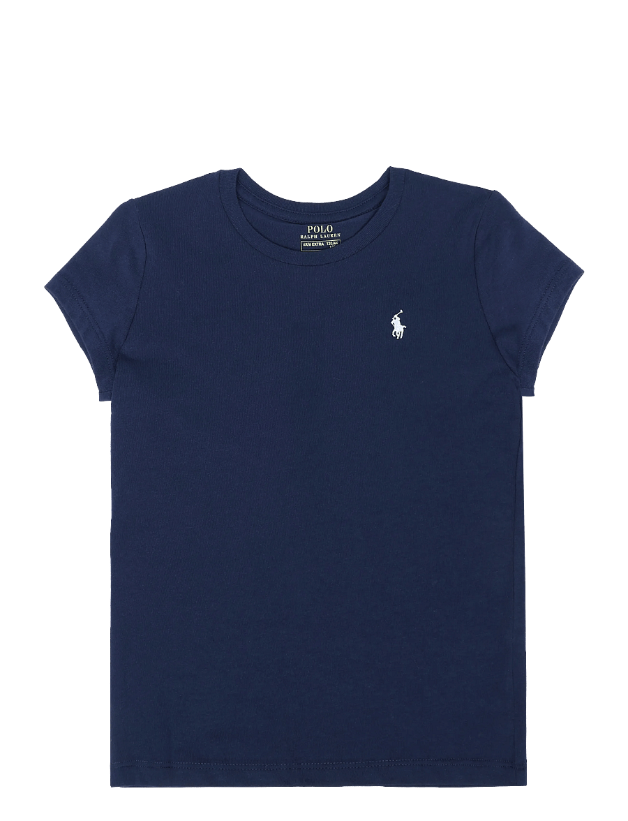 Ralph Lauren Kids - 30/1 JERSEY-SS CN TEE-TP-KNT - kurzärmelige - newport navy w/white - 0