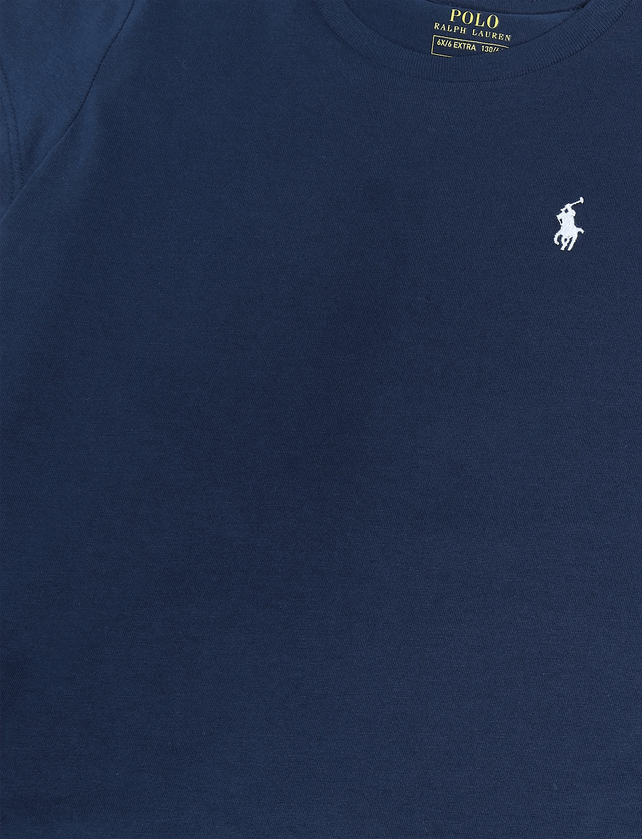 Ralph Lauren Kids - 30/1 JERSEY-SS CN TEE-TP-KNT - kurzärmelige - newport navy w/white - 2