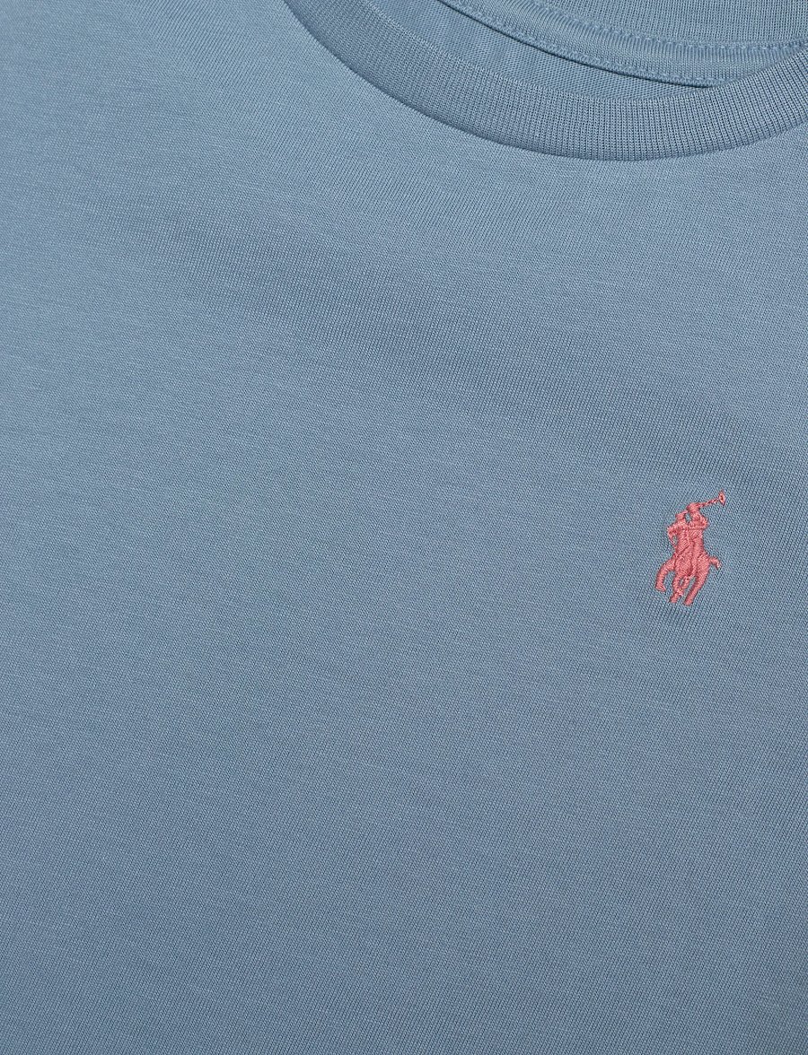 Ralph Lauren Kids - 30/1 JERSEY-SS CN TEE-TP-KNT - kortærmede t-shirts - vessel blue - 2
