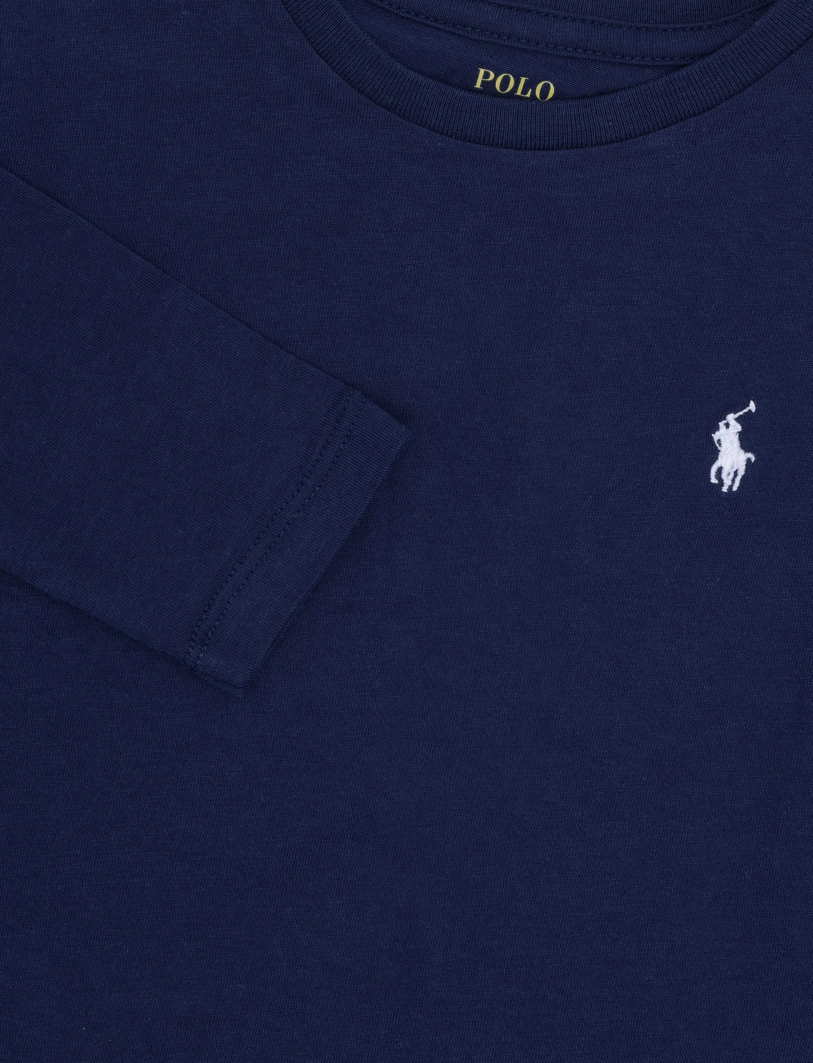 Ralph Lauren Kids - Cotton Jersey Tee - långärmade t-shirts - newport navy w white pp - 2