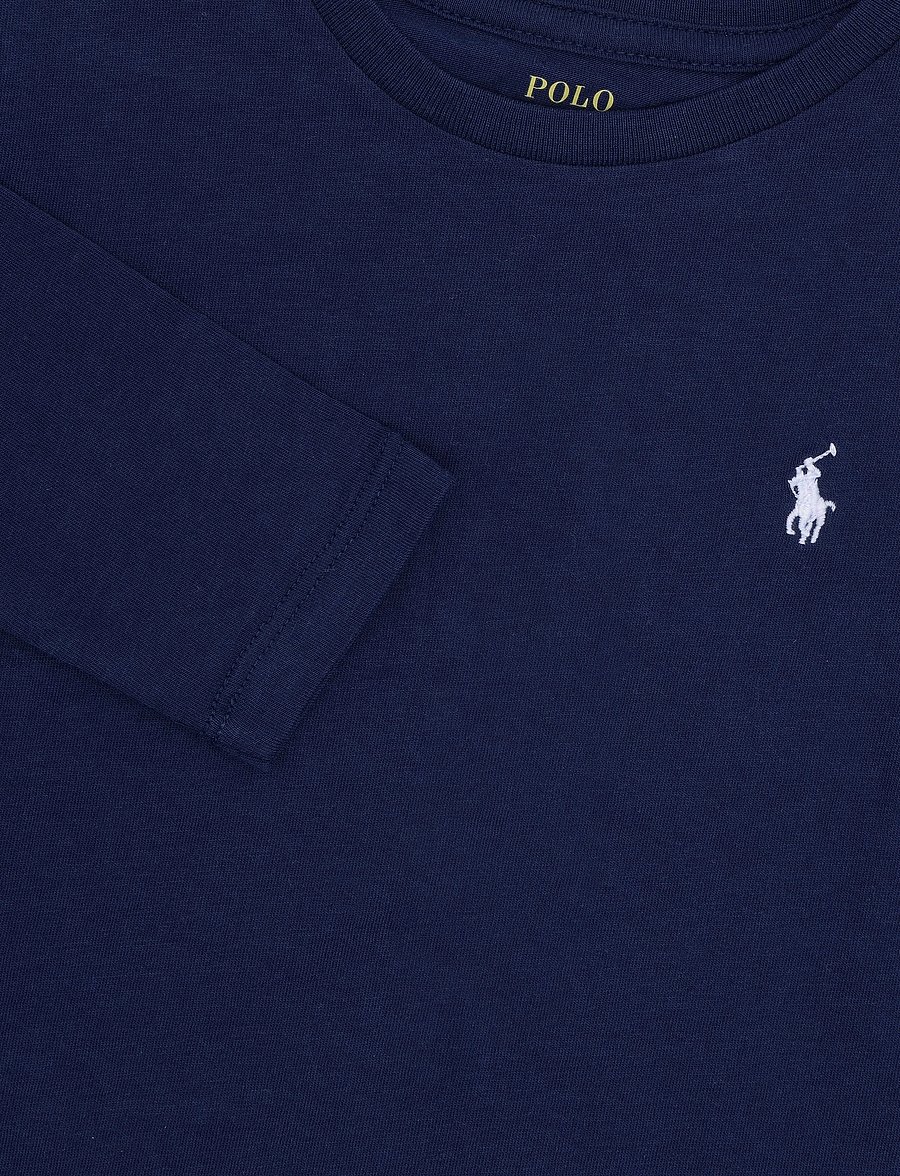 Ralph Lauren Kids - Cotton Jersey Tee - långärmade t-shirts - newport navy w white pp - 2