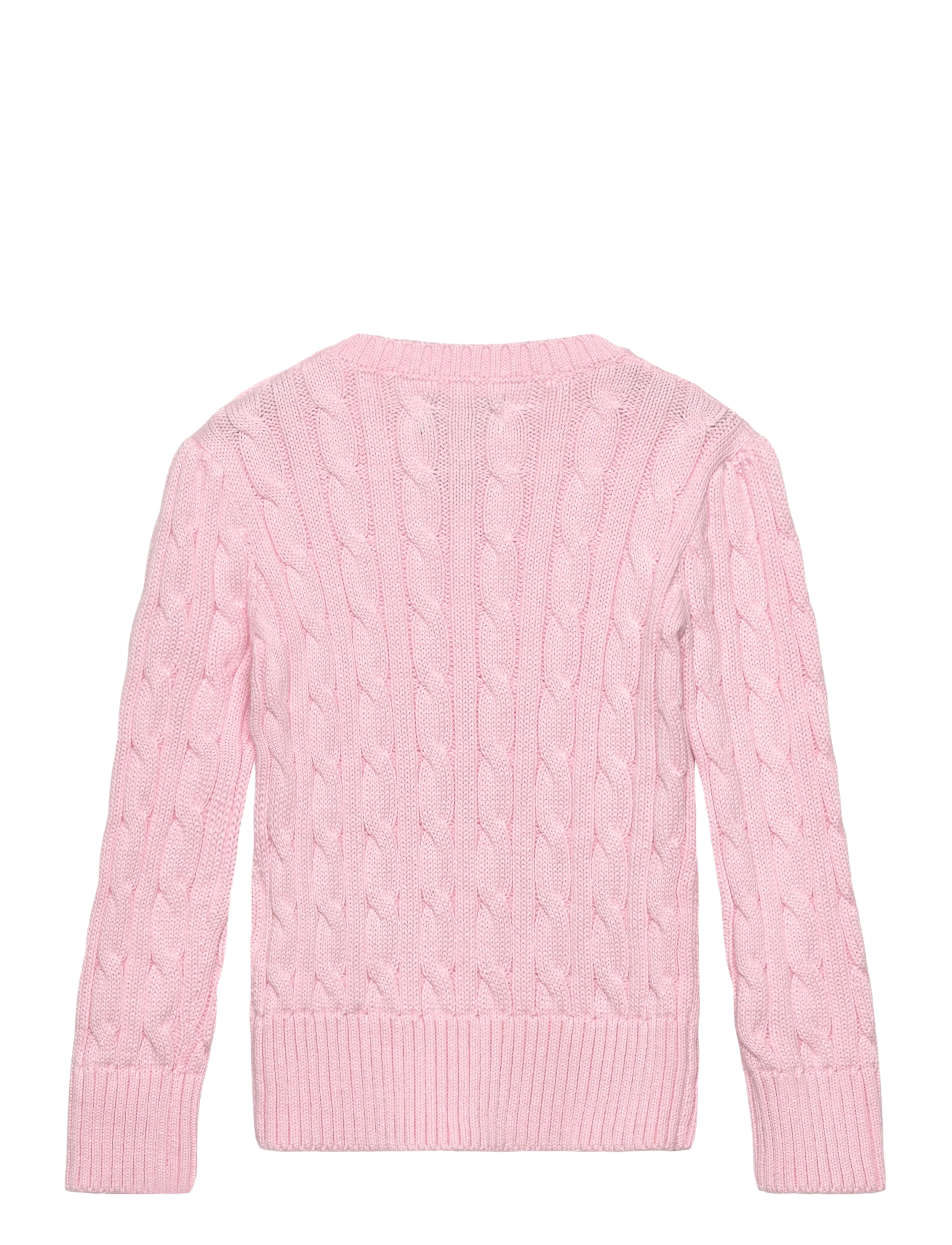 Ralph Lauren Kids - 20/2 COTTON-CABLE CN-TP-SWT - trøjer - hint of pink w/ n - 2