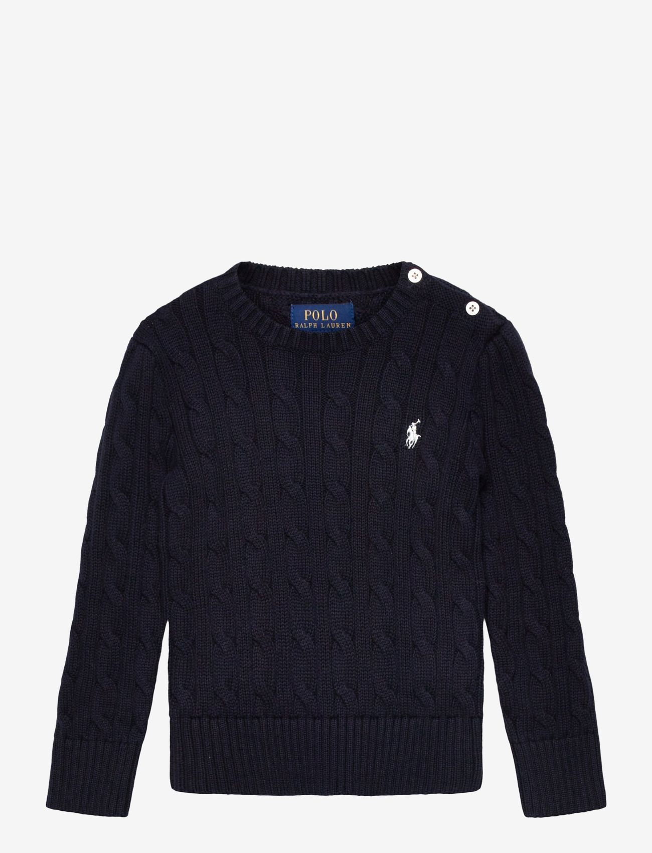 Ralph Lauren Kids - 20/2 COTTON-CABLE CN-TP-SWT - trøjer - rl navy w/ nevis - 0