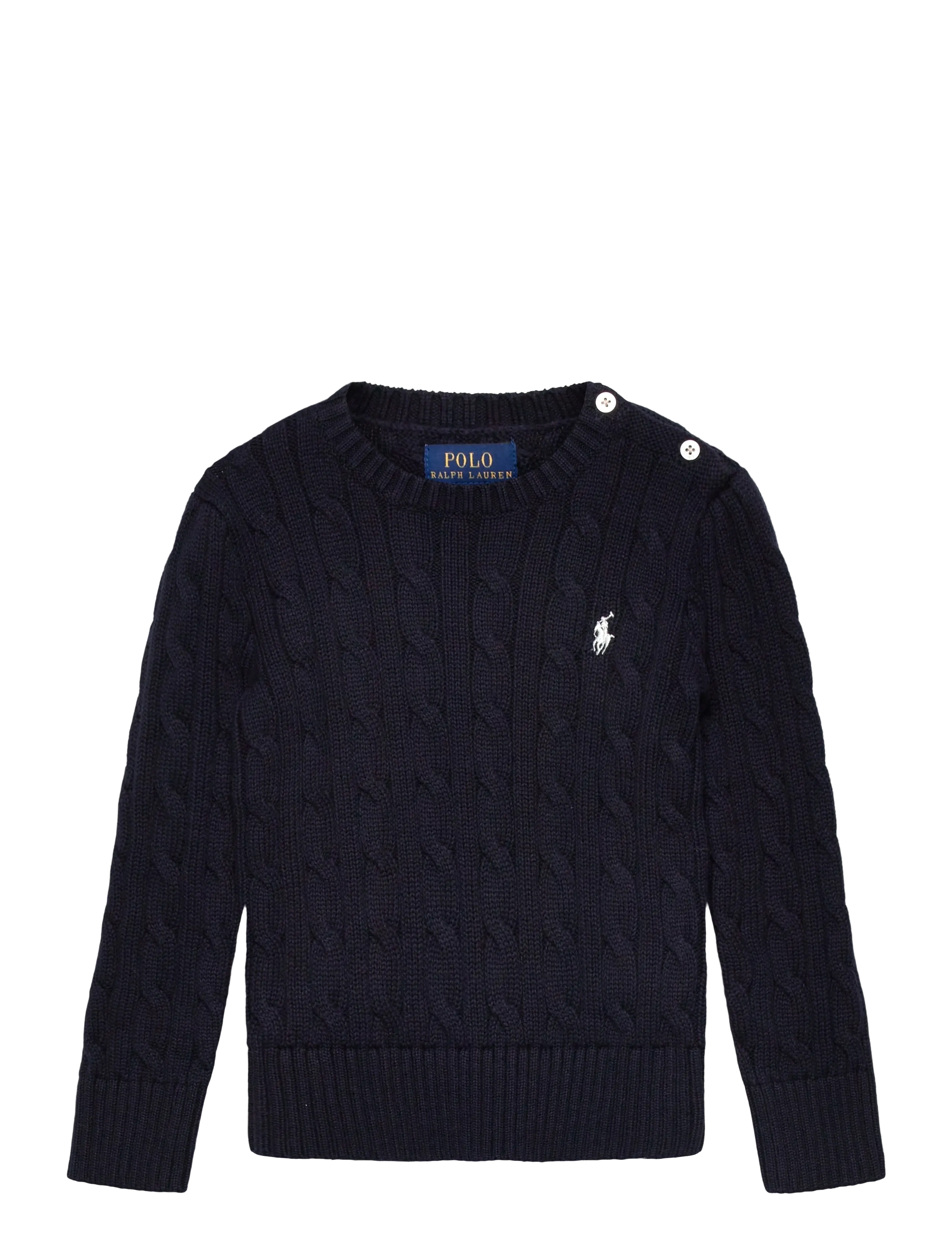Ralph Lauren Kids - Cable-Knit Cotton Sweater - pullover - rl navy w/ nevis - 0