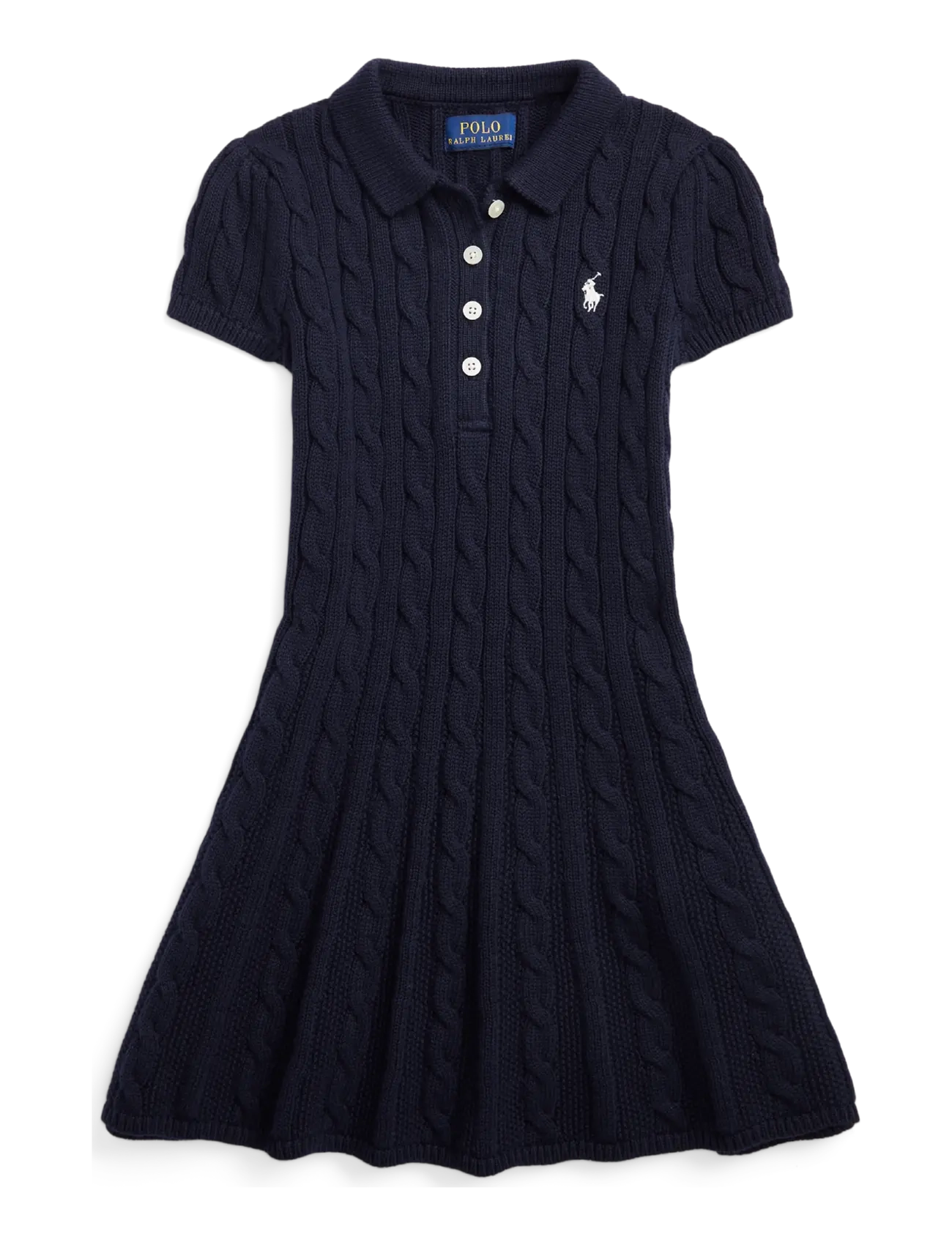 Ralph Lauren Kids Cable-Knit Cotton Polo Sweater Dress - Kinder 2 bis 8 Jahren - RL NAVY W/ PRCH C / navy