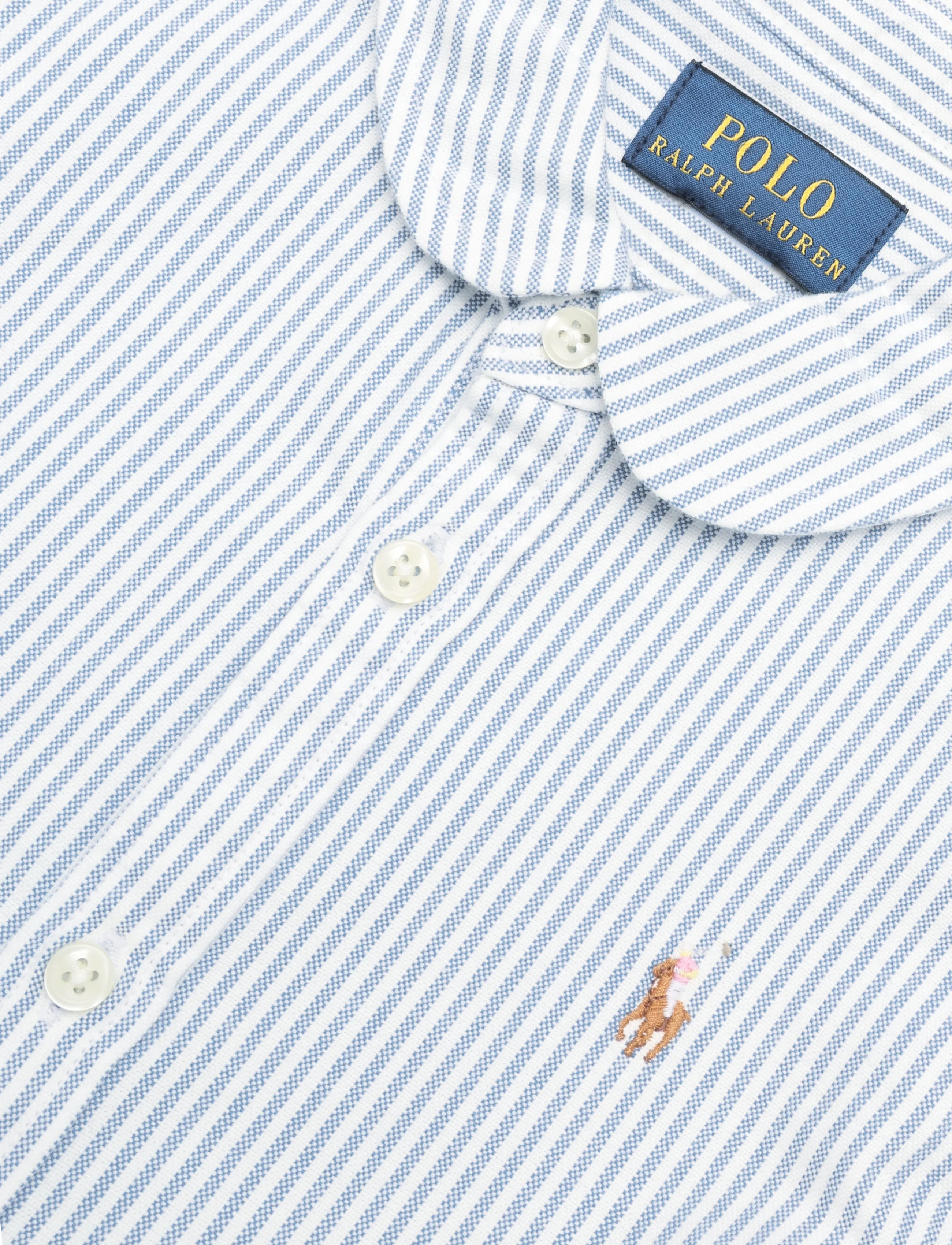 Ralph Lauren Kids - Striped Cotton Oxford Shirtdress - bsr blue/white - 2