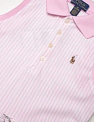 Ralph Lauren Kids - Belted Striped Knit Oxford Polo Dress - sleeveless casual dresses - carmel pink/ whit - 2