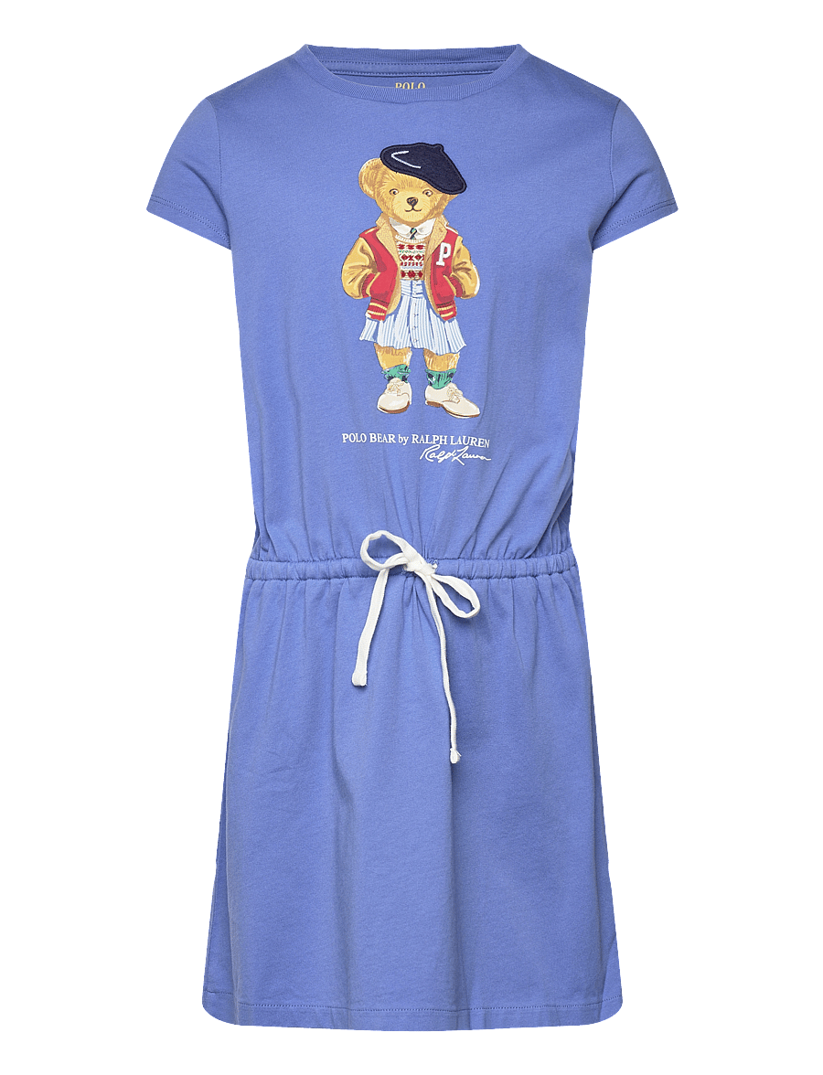Ralph Lauren Kids - Polo Bear Cotton Jersey Dress - new england blue - 0