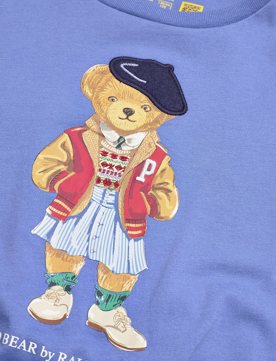 Ralph Lauren Kids - Polo Bear Cotton Jersey Dress - new england blue - 2