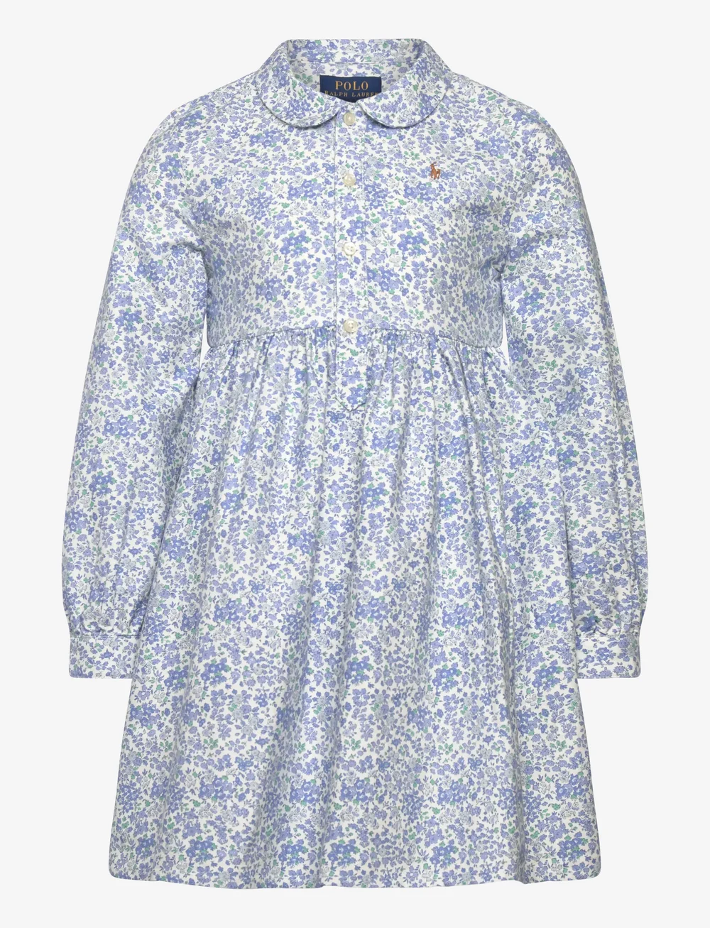 Ralph Lauren Kids - CLASSIC OXFORD-FLRLLSSHDRSS-DR-DAD - langærmede babykjoler - carolan floral ne - 0