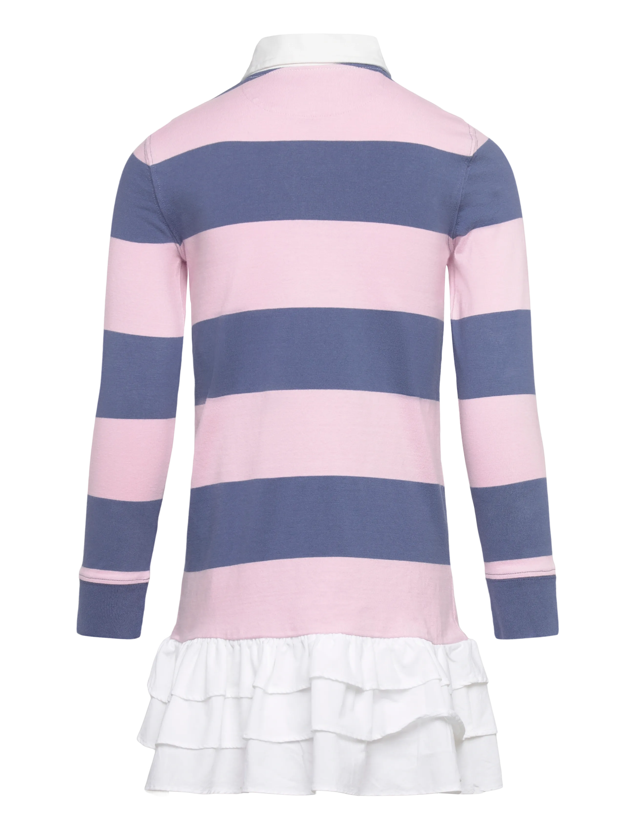 Ralph Lauren Kids - Woven-Skirt Striped Cotton Rugby Dress - gardenpinkearthbl - 1