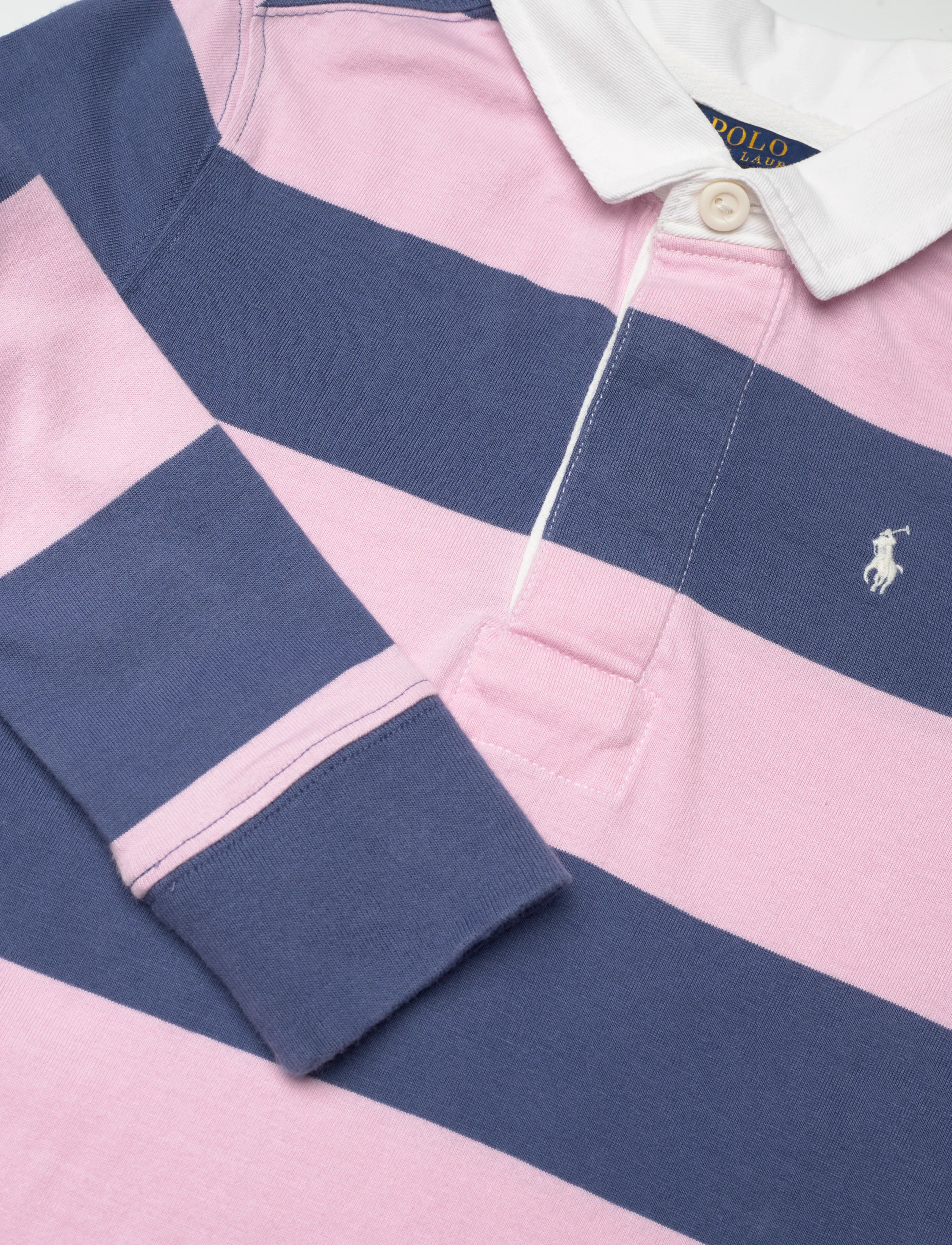 Ralph Lauren Kids - Woven-Skirt Striped Cotton Rugby Dress - gardenpinkearthbl - 2