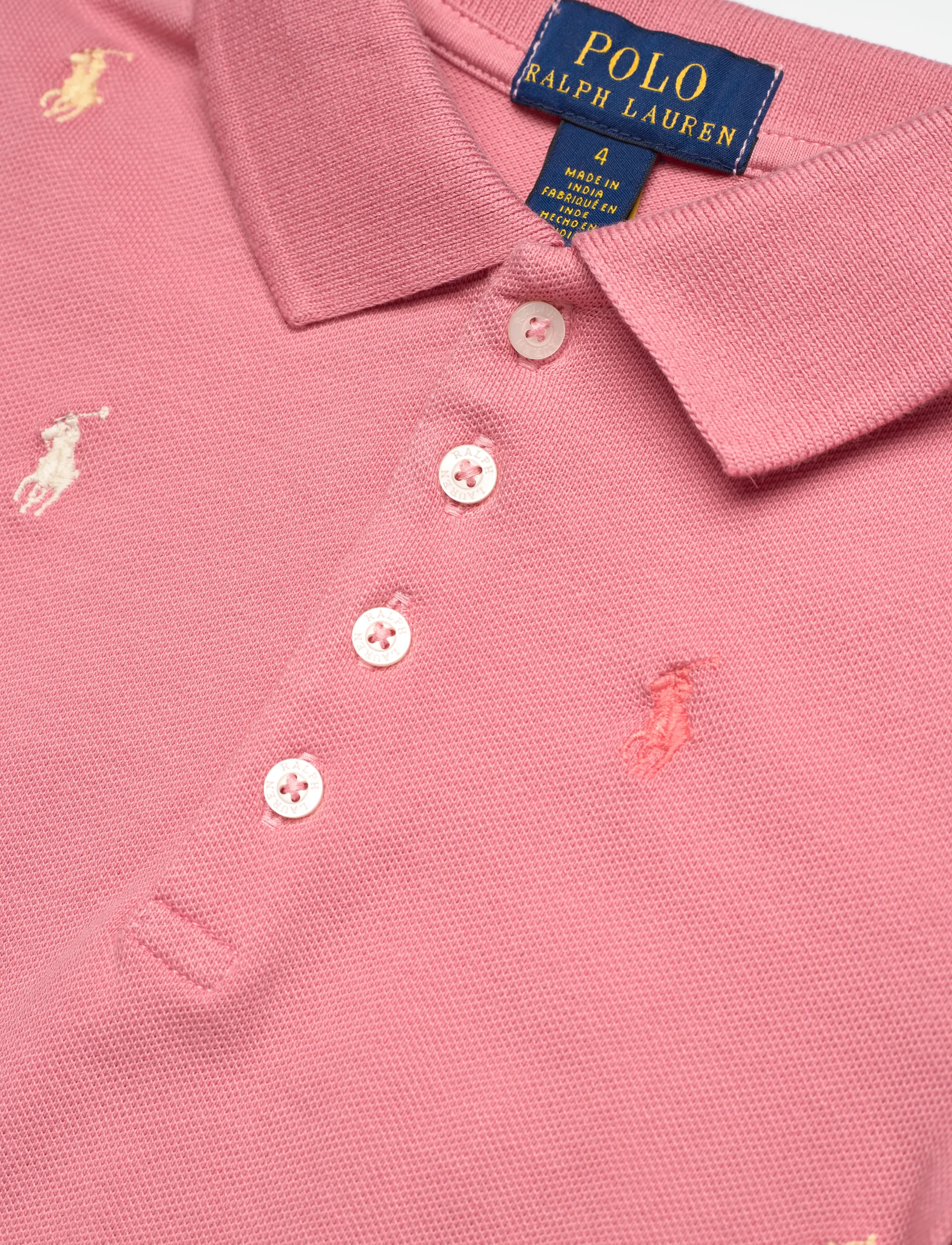 Ralph Lauren Kids - Polo Pony Stretch Mesh Polo Dress - faded peony - 2