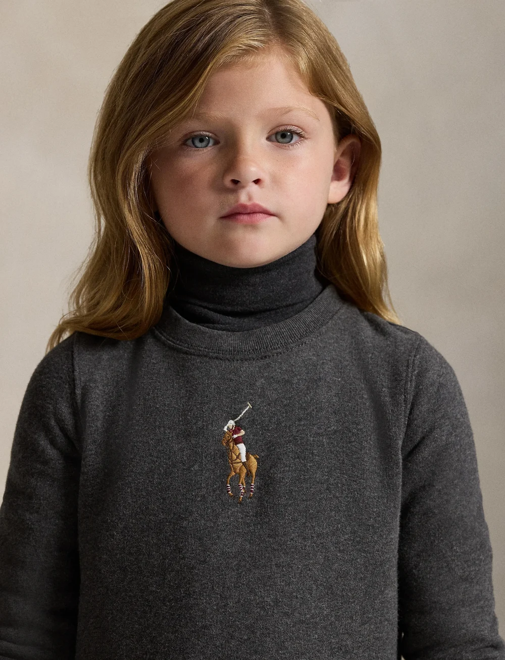 Ralph Lauren Kids - Big Pony Fleece Sweatshirt Dress - långärmade vardagsklänningar - windsor heather - 3