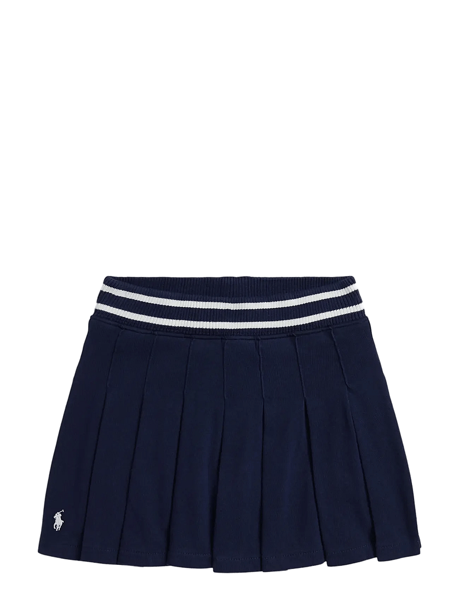 Ralph Lauren Kids - Pleated Cotton Jersey Skort - skorts - refined navy - 1