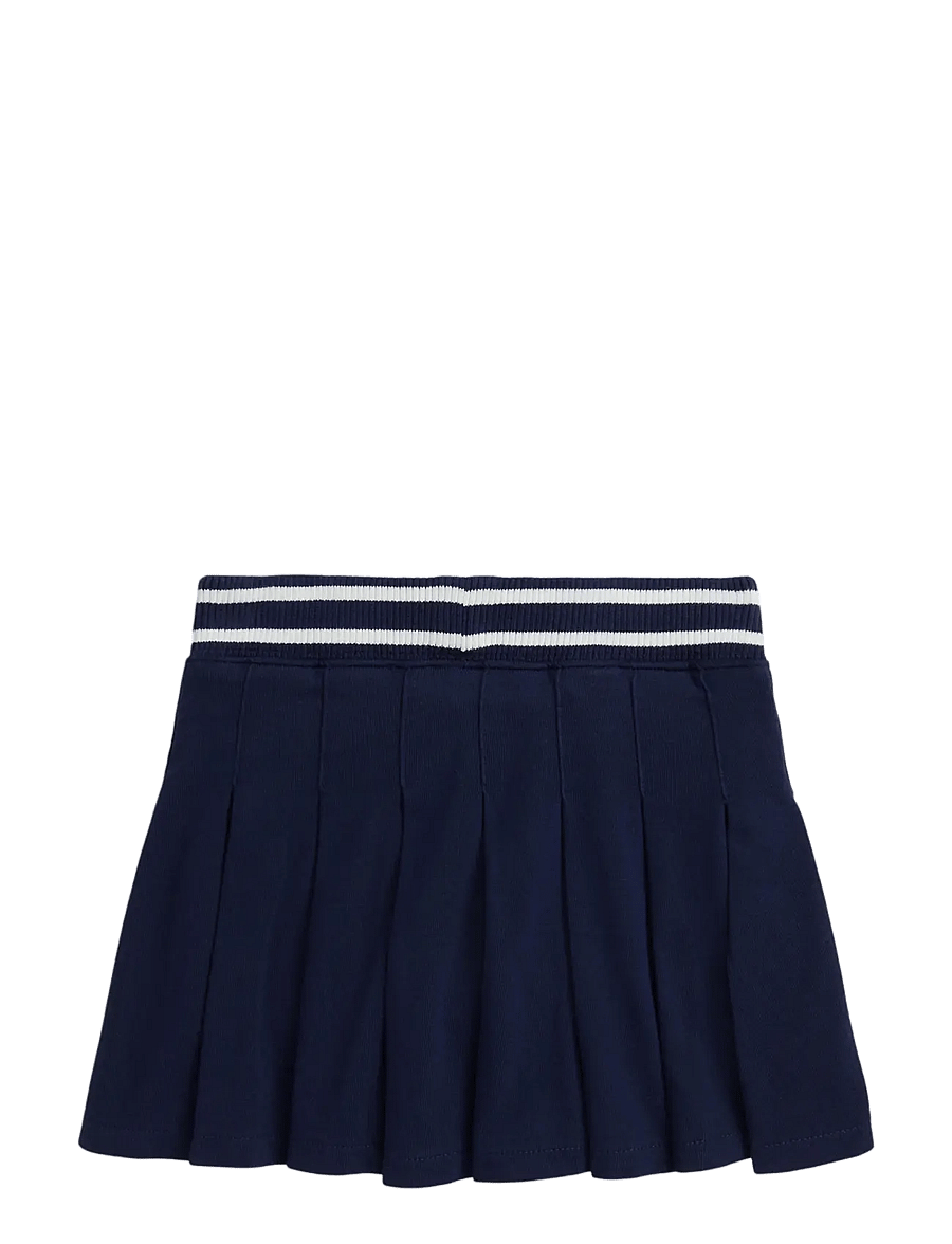 Ralph Lauren Kids - Pleated Cotton Jersey Skort - skorts - refined navy - 2