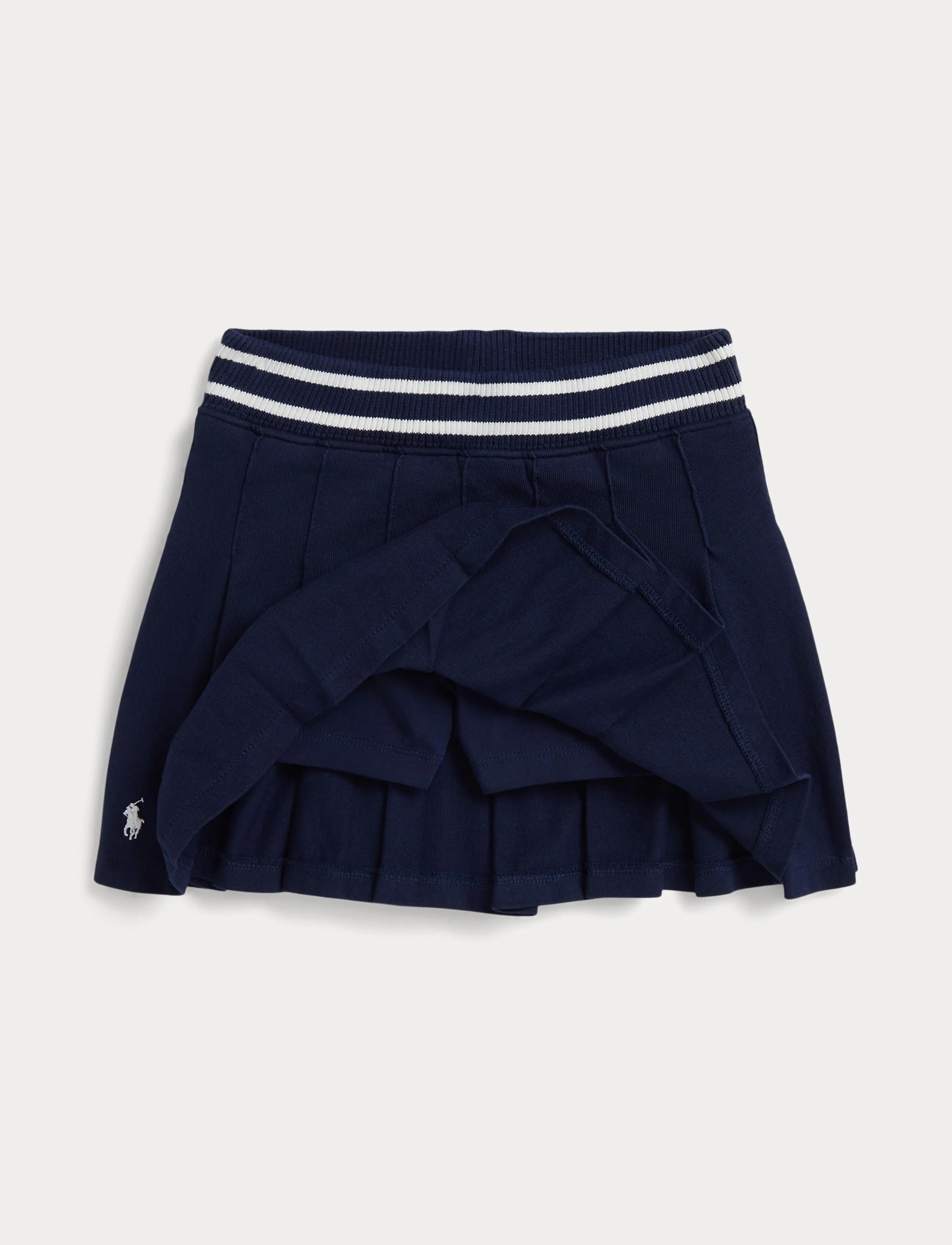 Ralph Lauren Kids - Pleated Cotton Jersey Skort - skorts - refined navy - 5