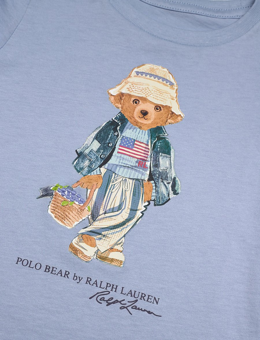 Ralph Lauren Kids - Polo Bear Cotton Jersey Tee - kurzärmelige - estate blue - 2