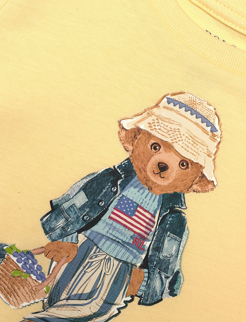 Ralph Lauren Kids - Polo Bear Cotton Jersey Dress - kurzärmelige babykleider - t-bird yellow - 2