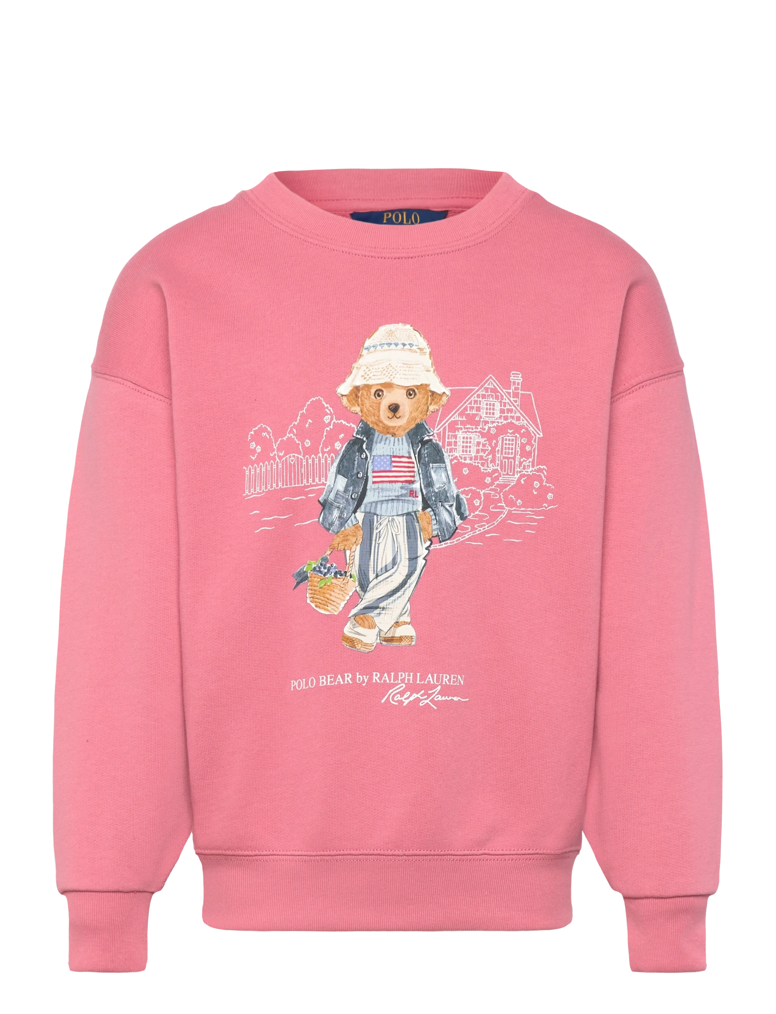 Ralph Lauren Kids Polo Bear Terry Sweatshirt - Kids 98-134 - DESERT ROSE / pink/rose