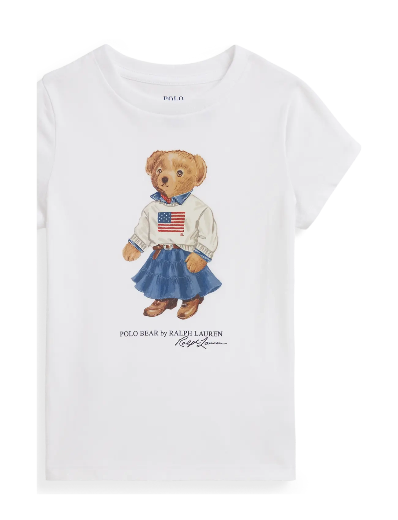 Ralph Lauren Kids Polo Bear Cotton Jersey Tee - Kläder - WHITE / white