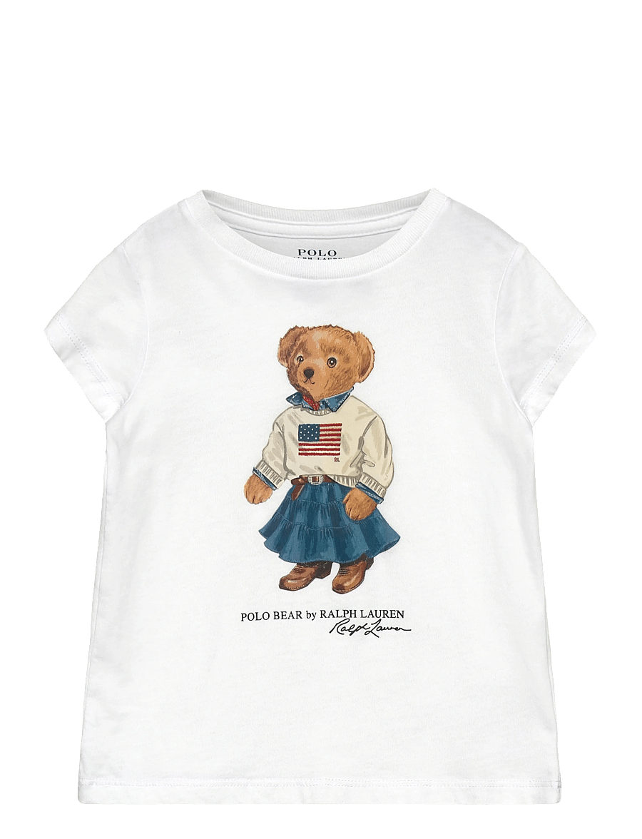 Ralph Lauren Kids - 26/1 JERSEY-KNT-T-SHIRT - kortærmede t-shirts - white - 1