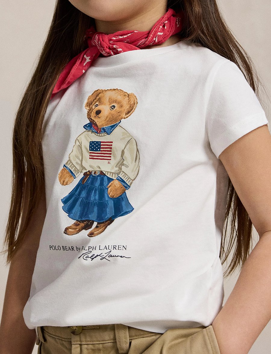 Ralph Lauren Kids - 26/1 JERSEY-KNT-T-SHIRT - kortærmede t-shirts - white - 0