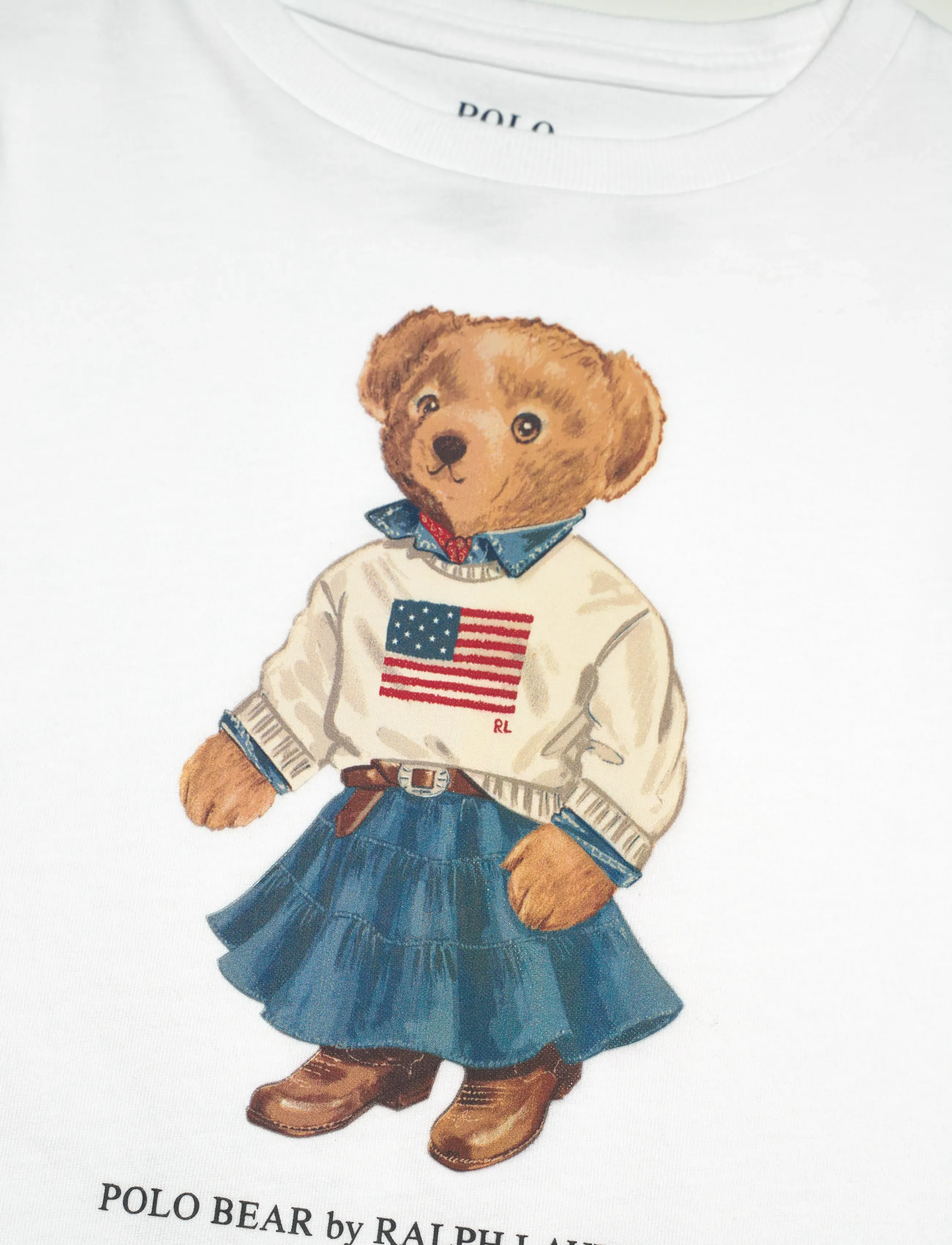 Ralph Lauren Kids - Polo Bear Cotton Jersey Tee - kortærmede t-shirts - white - 4