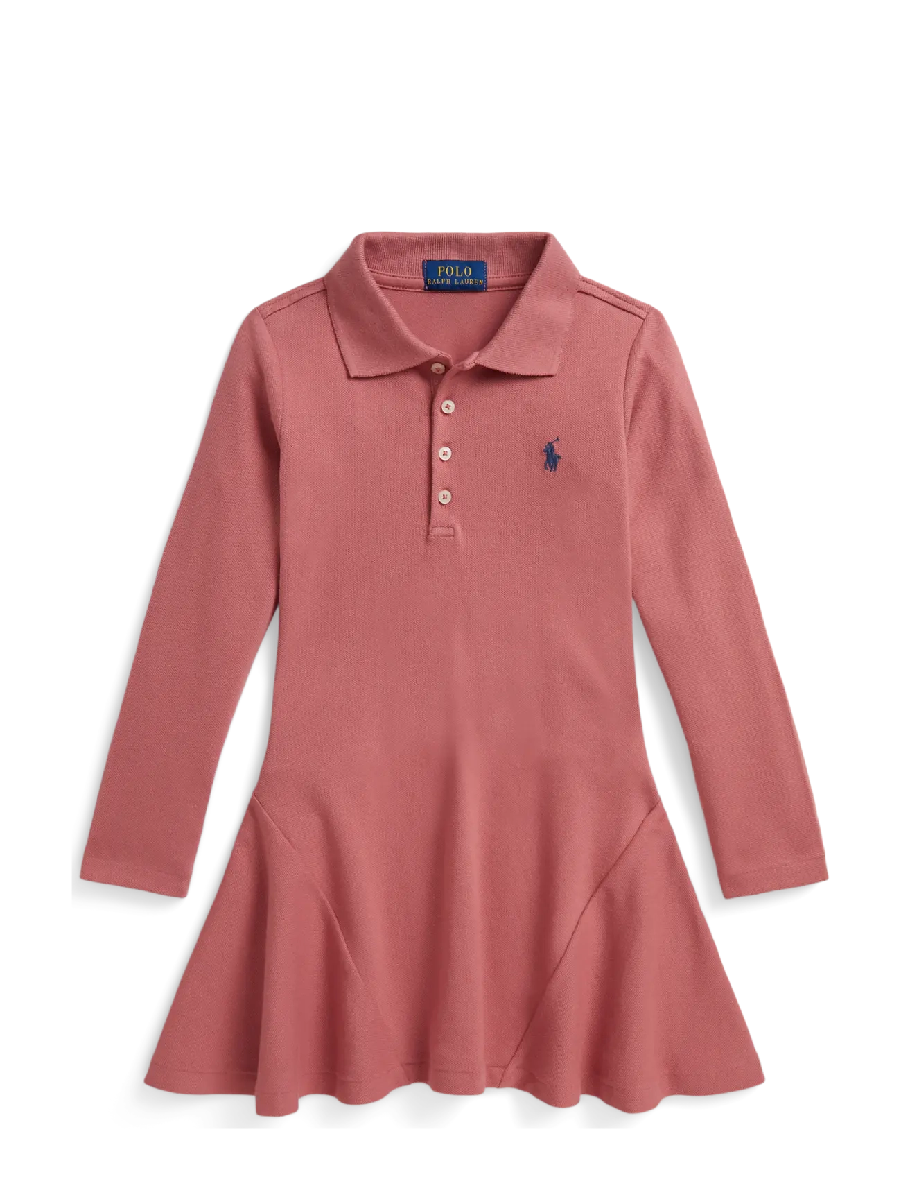 Ralph Lauren Kids Stretch Mesh Polo Dress - New Arrivals - CANVAS PINK / pink/rose