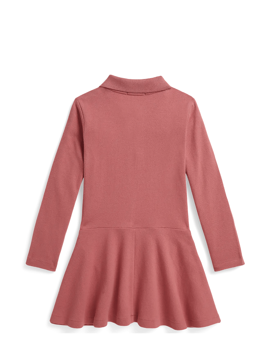 Ralph Lauren Kids - Stretch Mesh Polo Dress - langärmelige freizeitkleider - canvas pink - 2