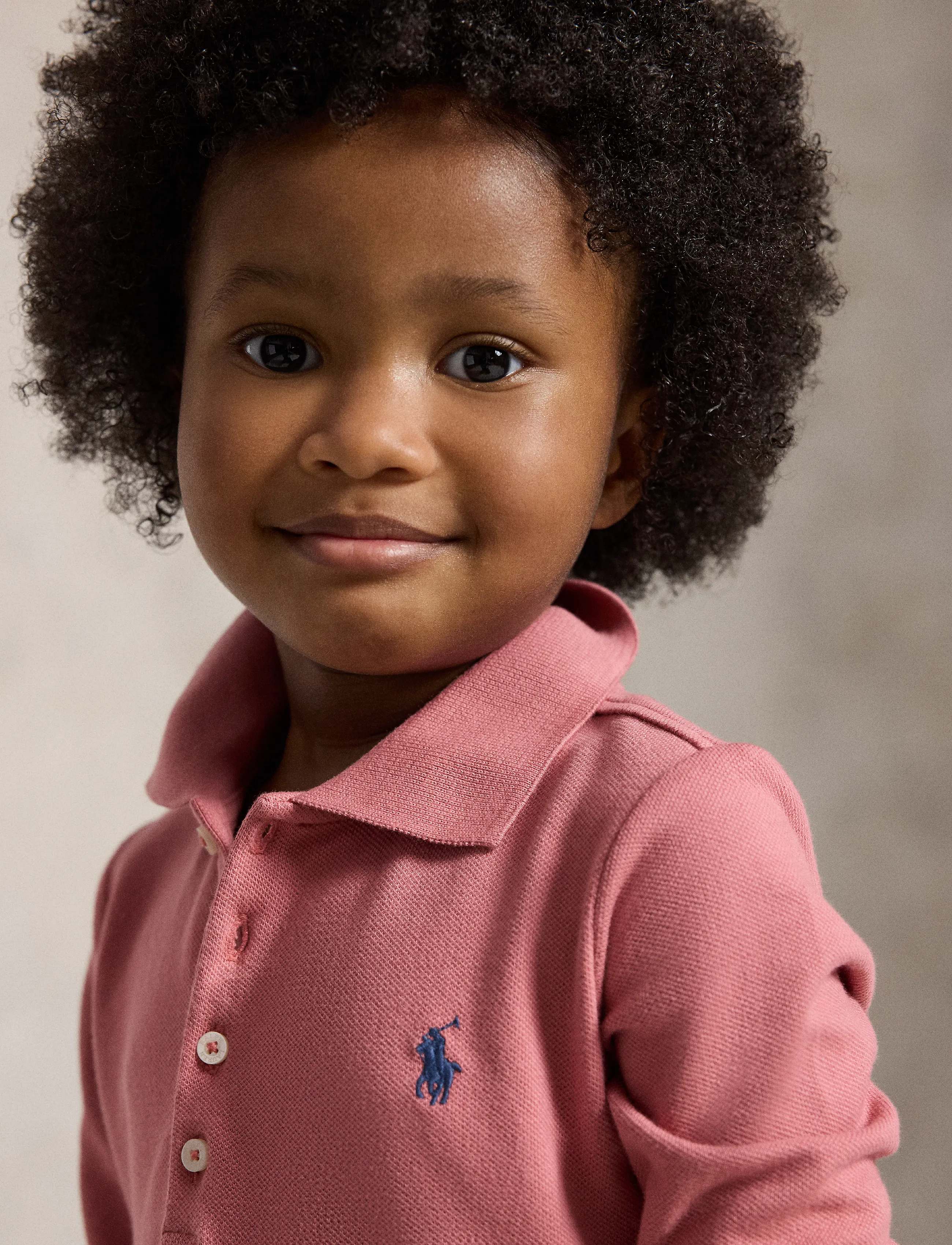 Ralph Lauren Kids - Stretch Mesh Polo Dress - long-sleeved casual dresses - canvas pink - 3
