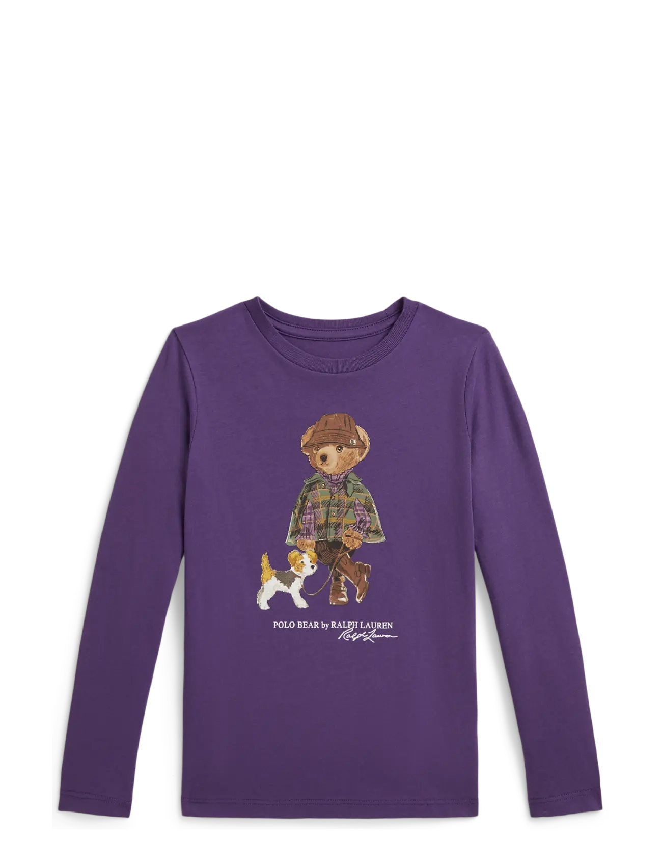 Ralph Lauren Kids Polo Bear Cotton Long-Sleeve Tee - New Arrivals - VALLEY PURPLE / purple