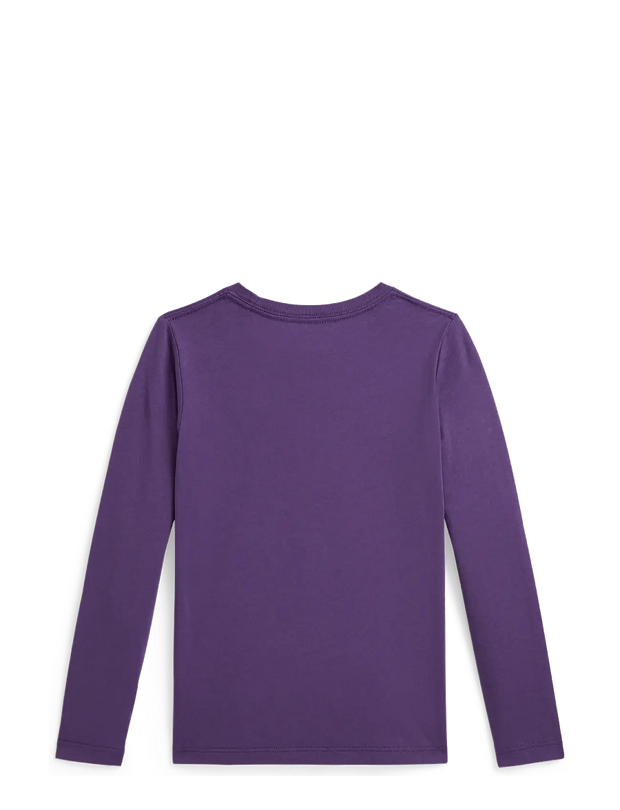 Ralph Lauren Kids - Polo Bear Cotton Long-Sleeve Tee - langärmelig - valley purple - 1
